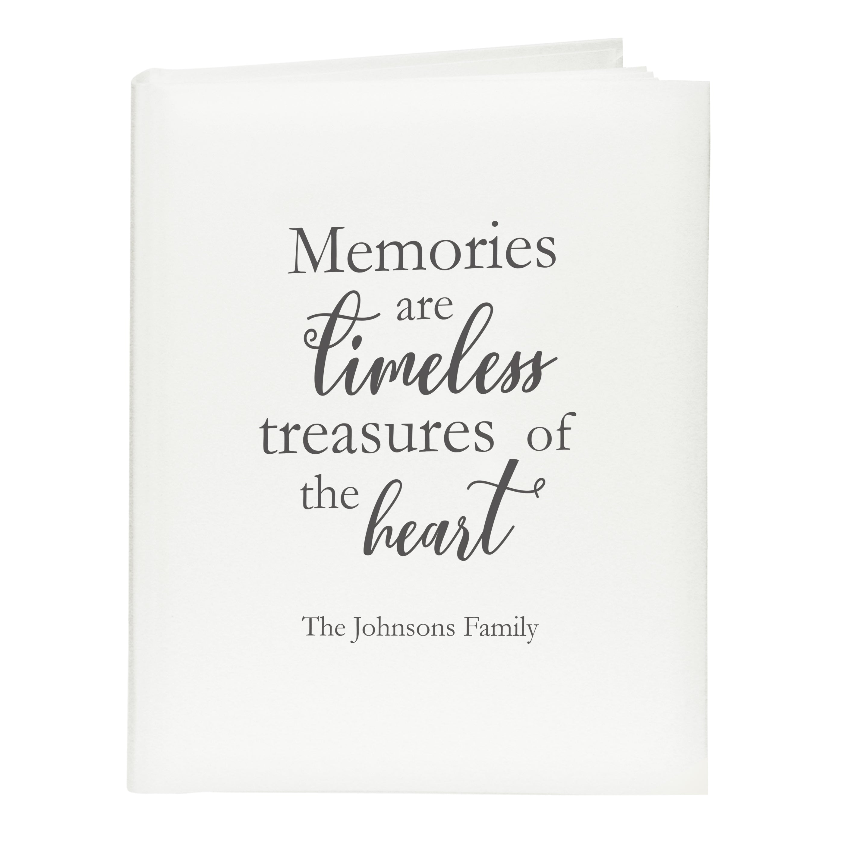 Personalised 'Memories are Timeless' Traditional Photo Album