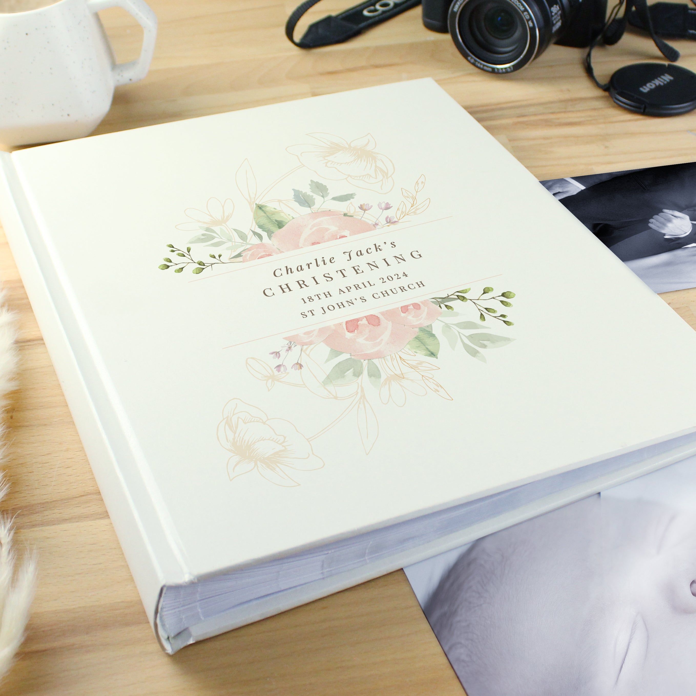 Personalised Floral Traditional Photo Album