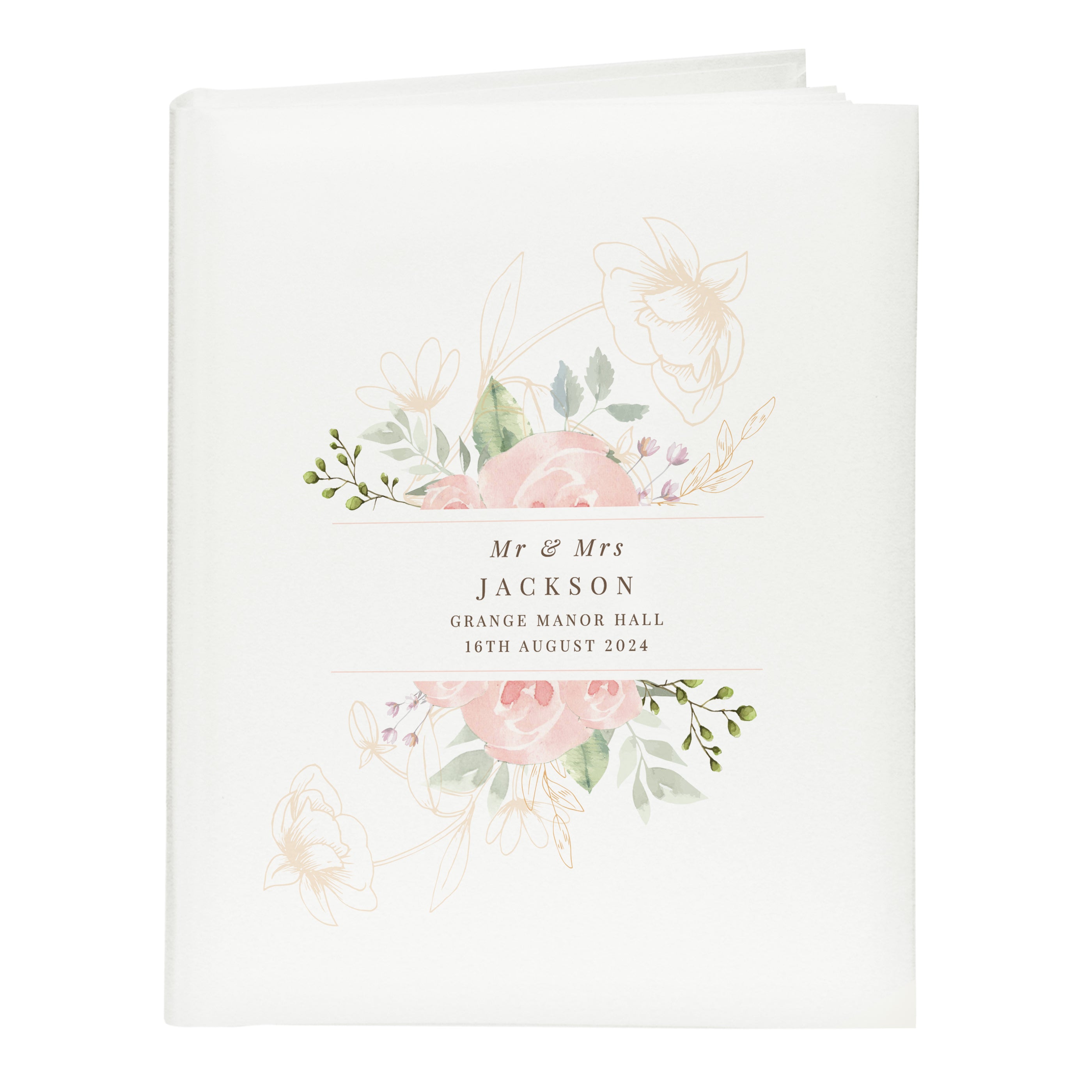 Personalised Floral Traditional Photo Album