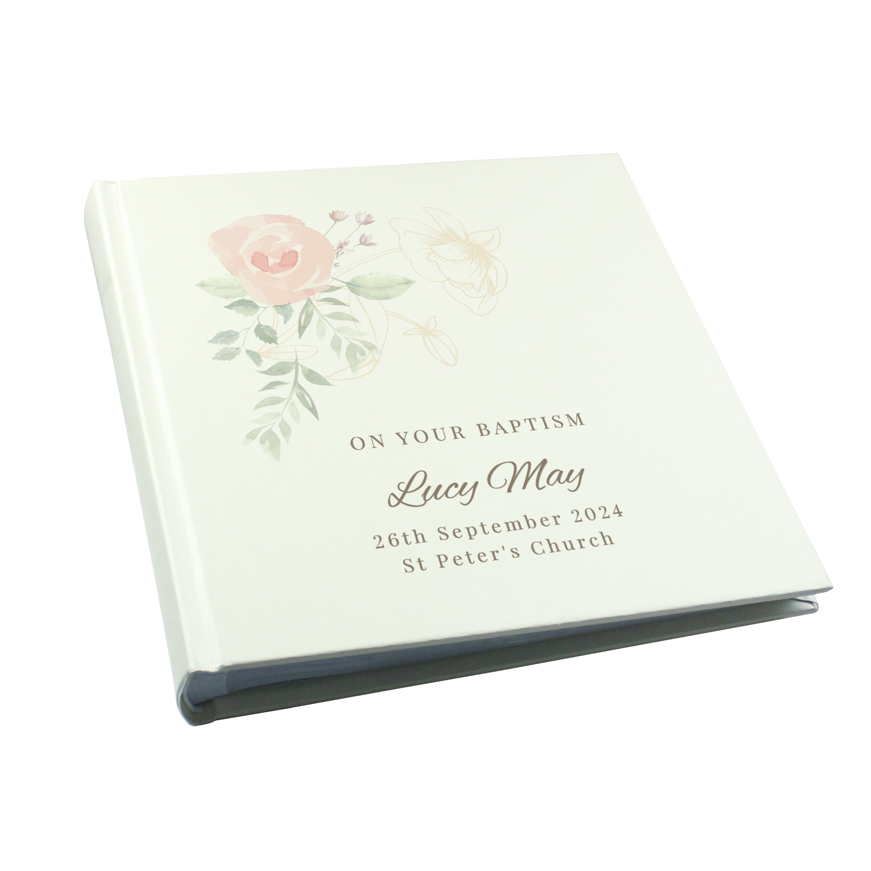 Personalised Floral Square Photo Album