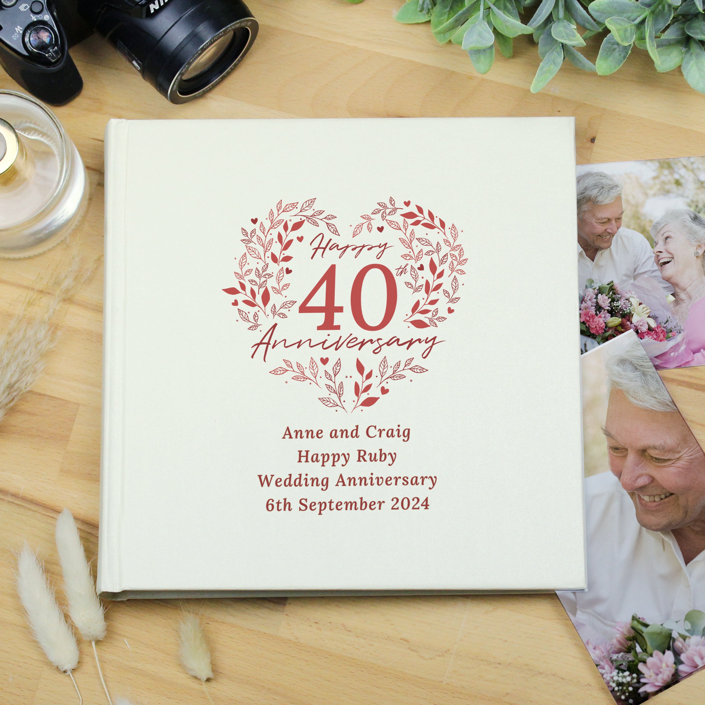 Personalised 40th Ruby Wedding Anniversary Photo Album