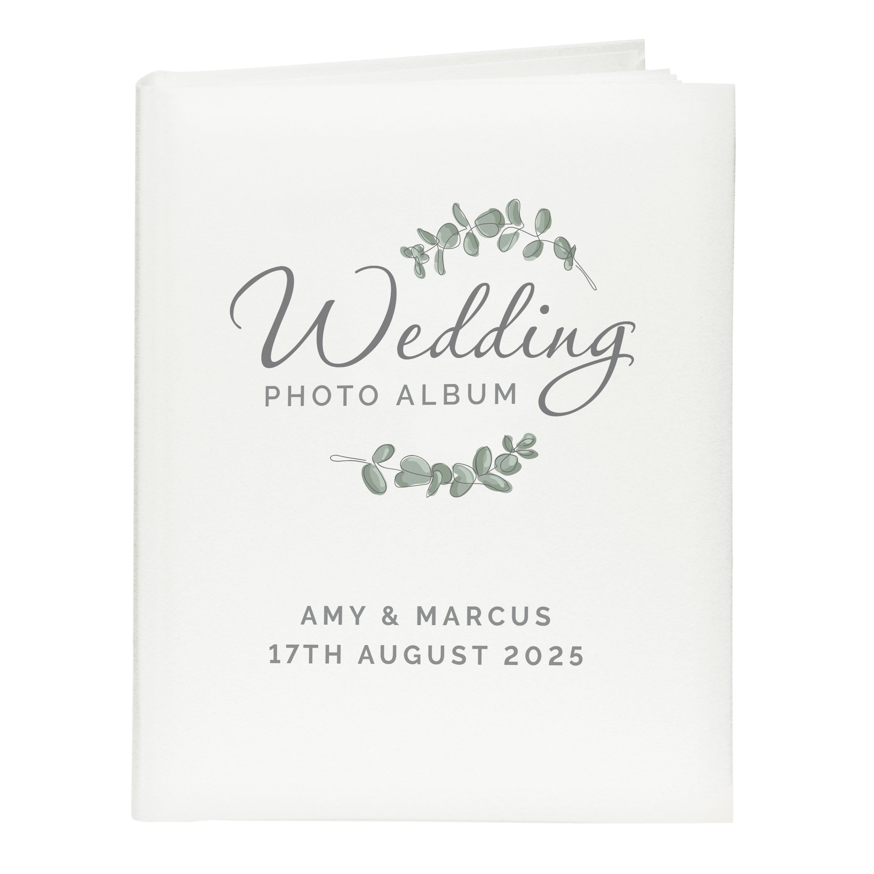 Personalised Botanical Traditional Wedding Photo Album