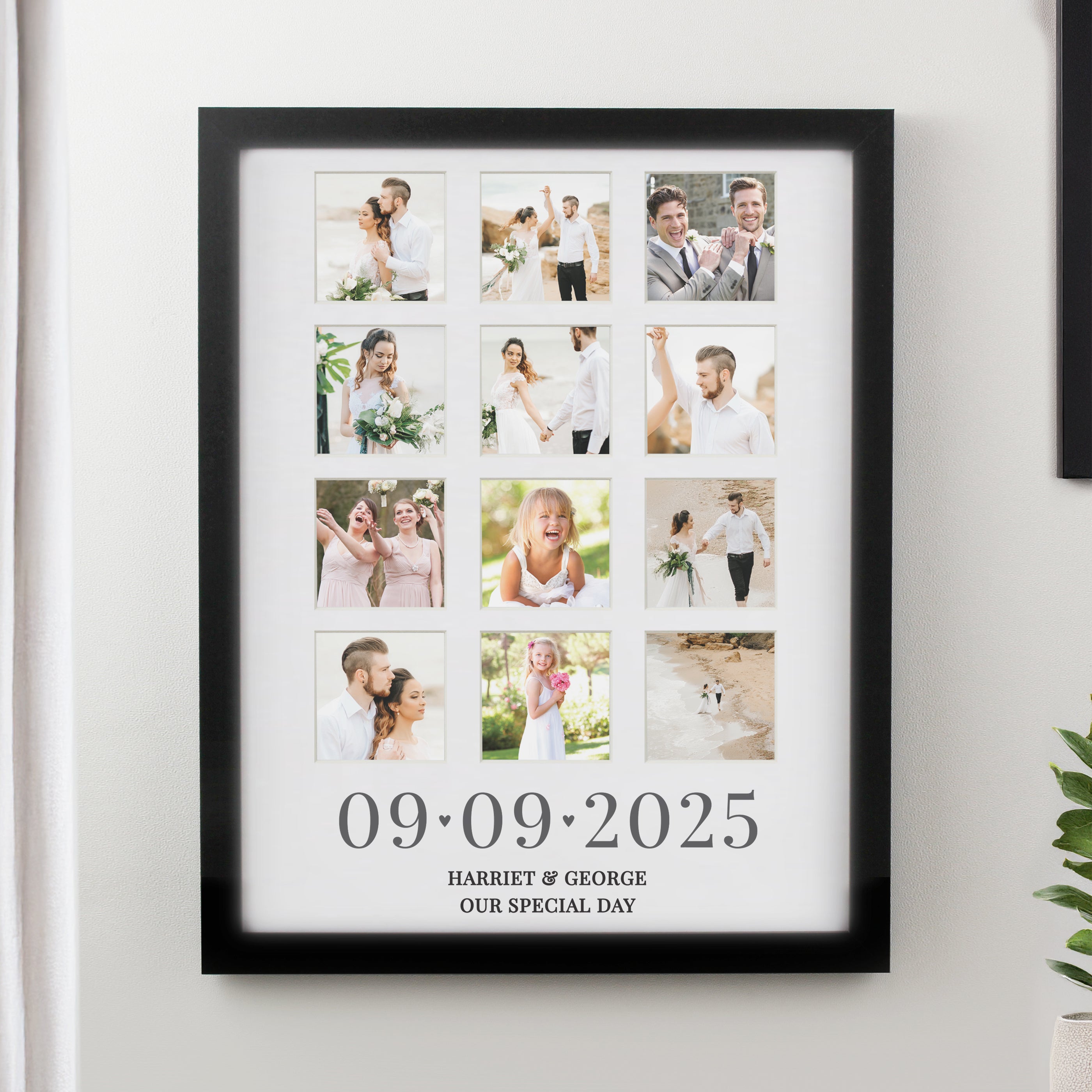 Personalised Special Date Black Multi Photo Frame