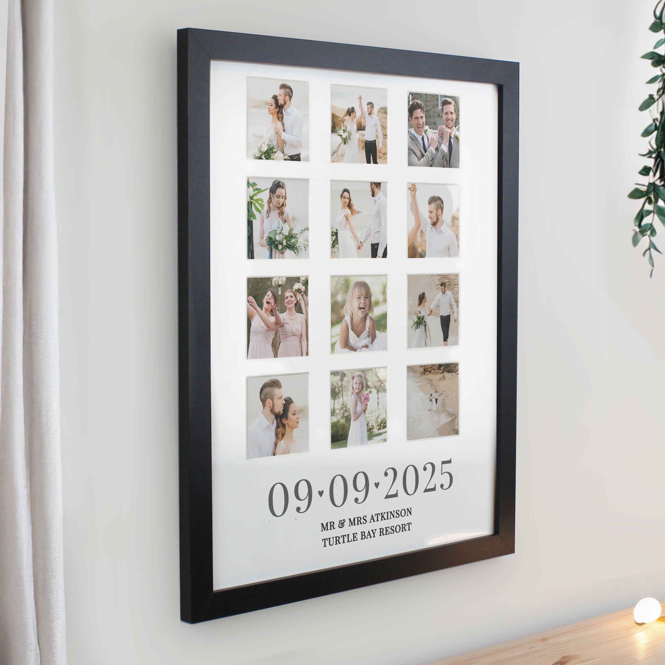 Personalised Special Date Black Multi Photo Frame