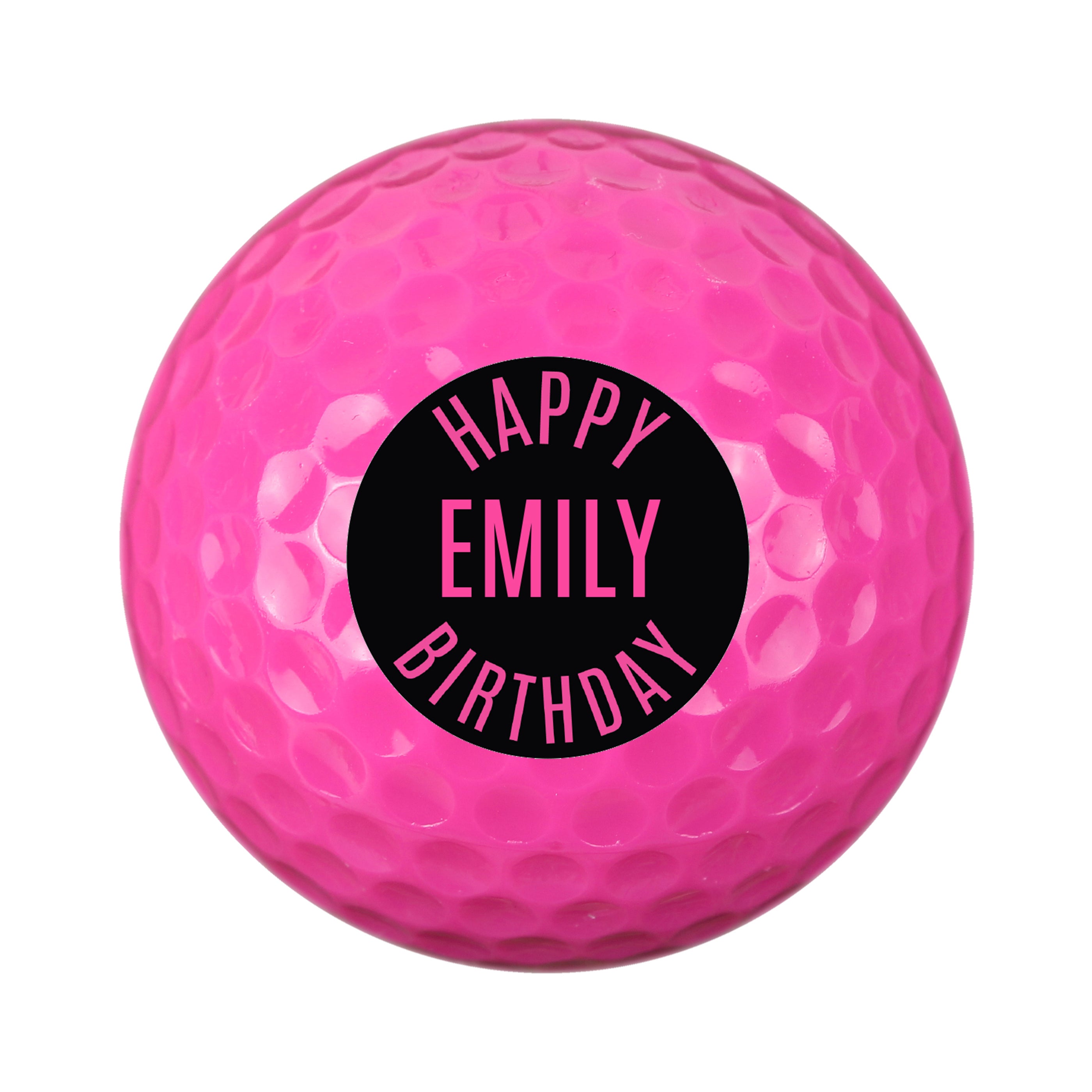 Personalised Happy Birthday Pink Golf Ball