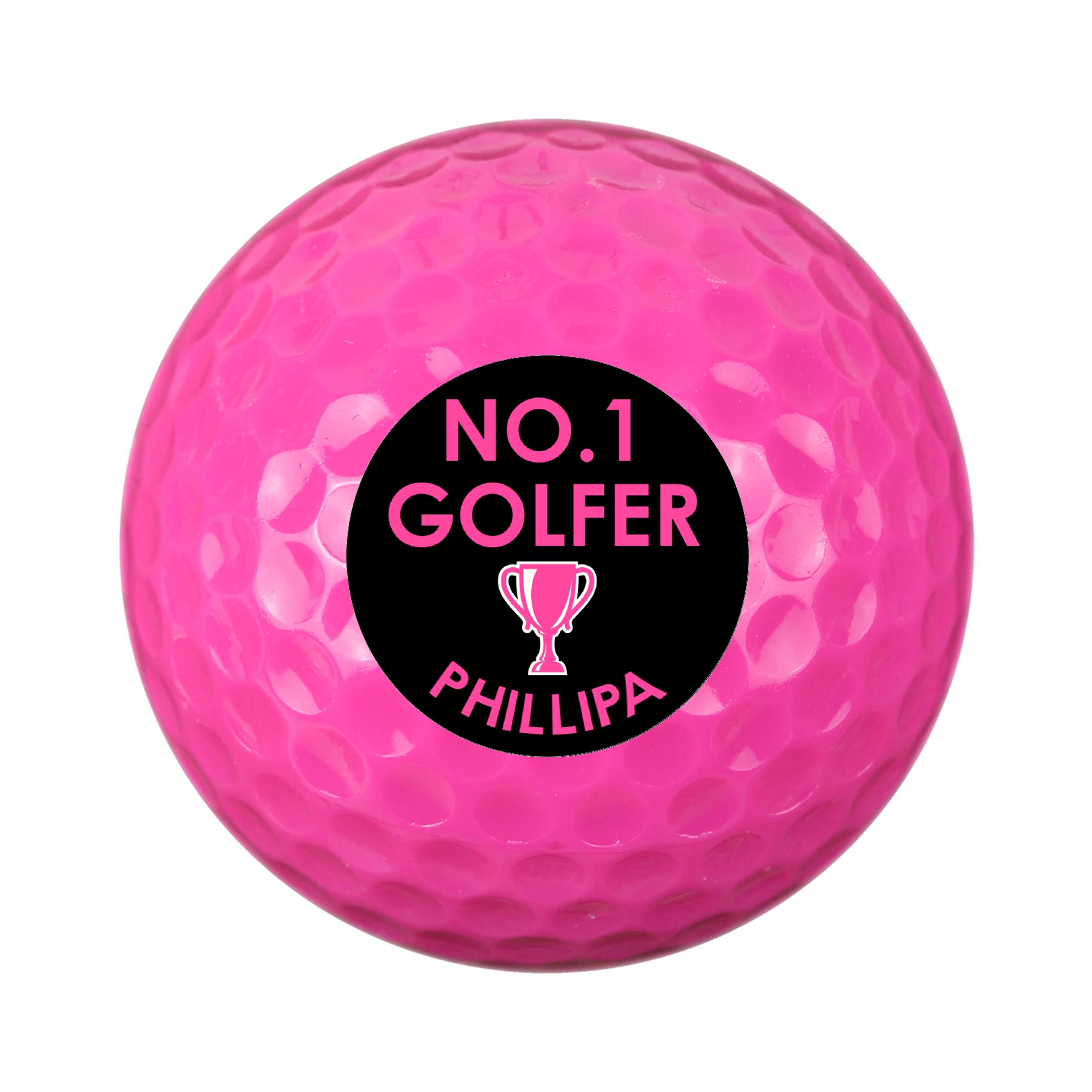 Personalised No.1 Golfer Pink Golf Ball