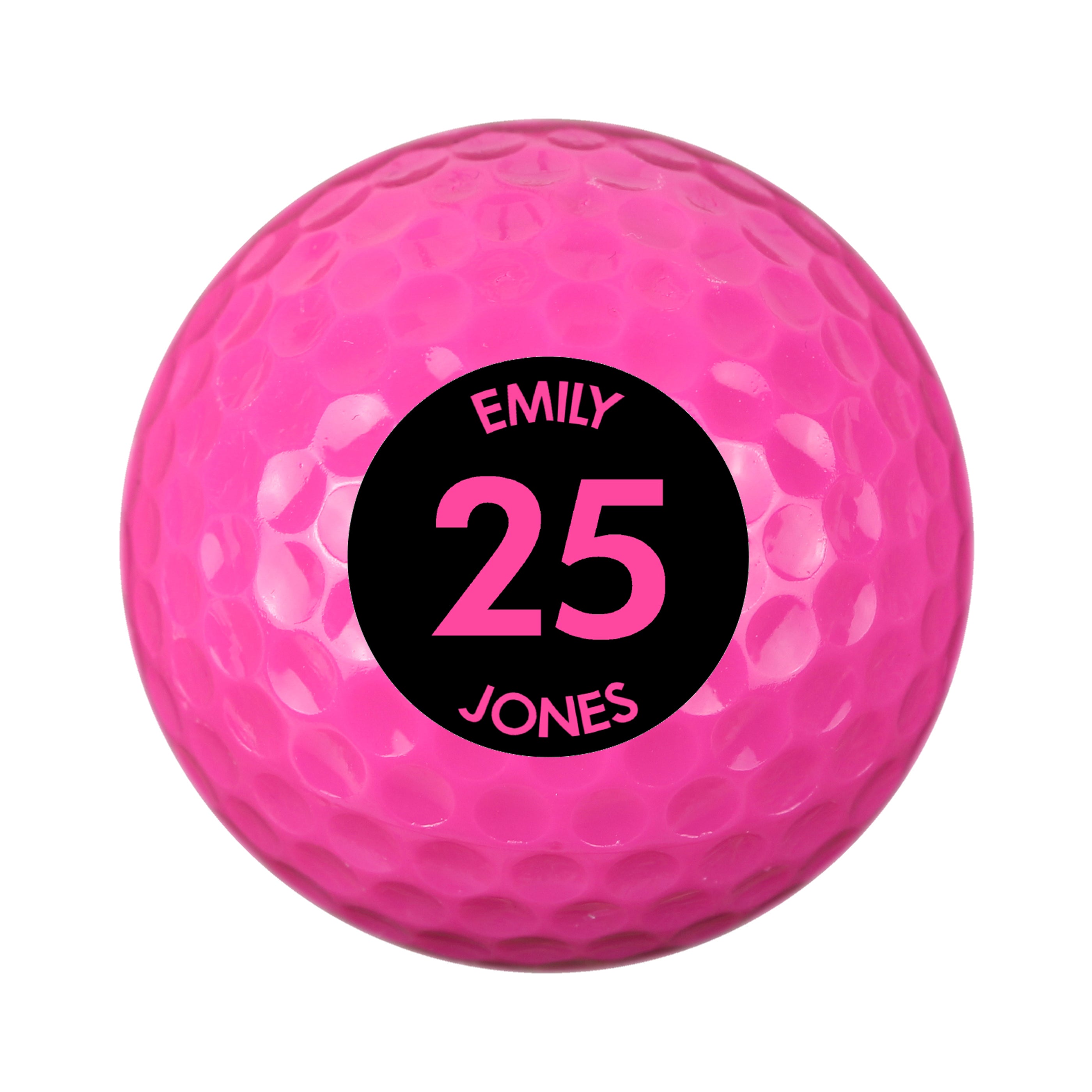 Personalised Big Age Pink Golf Ball