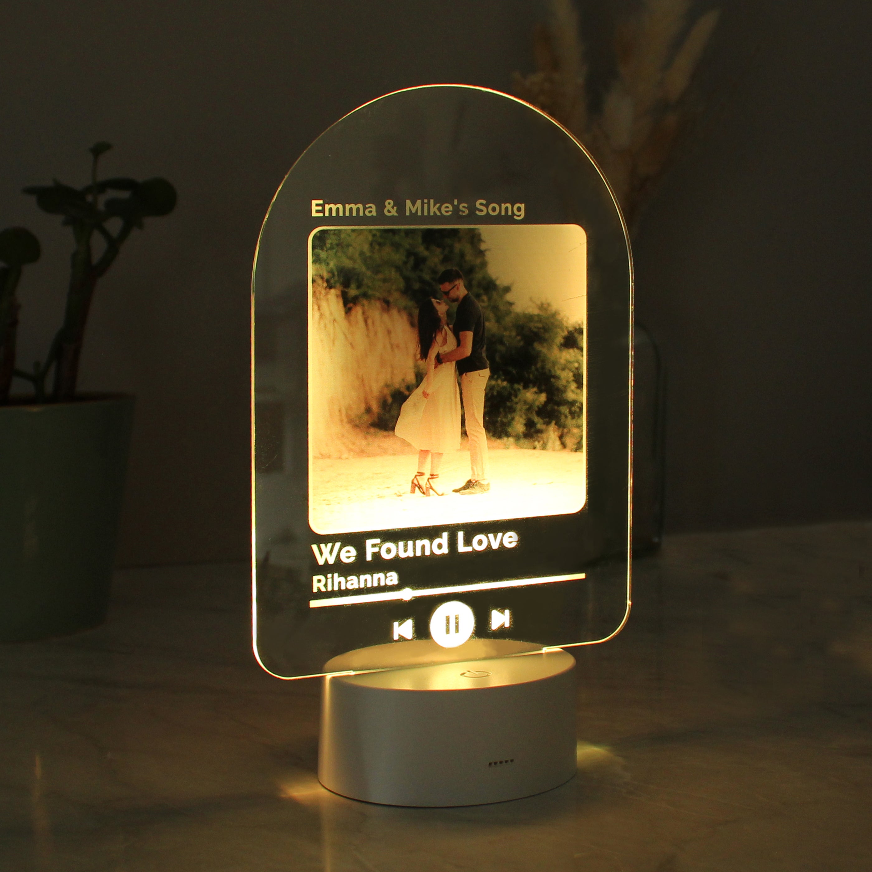 Personalised Our Song Photo Upload LED Colour Changing Light