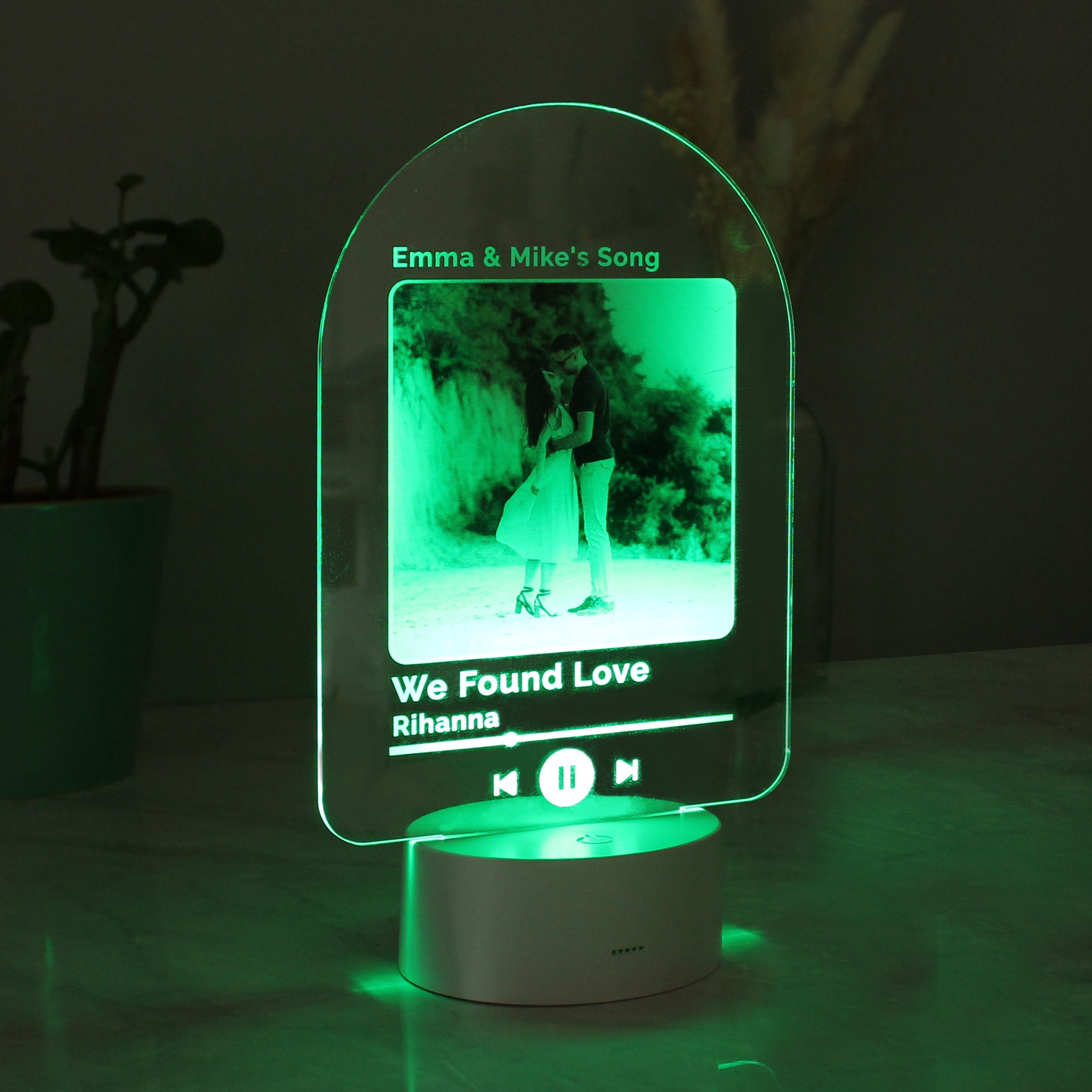 Personalised Our Song Photo Upload LED Colour Changing Light