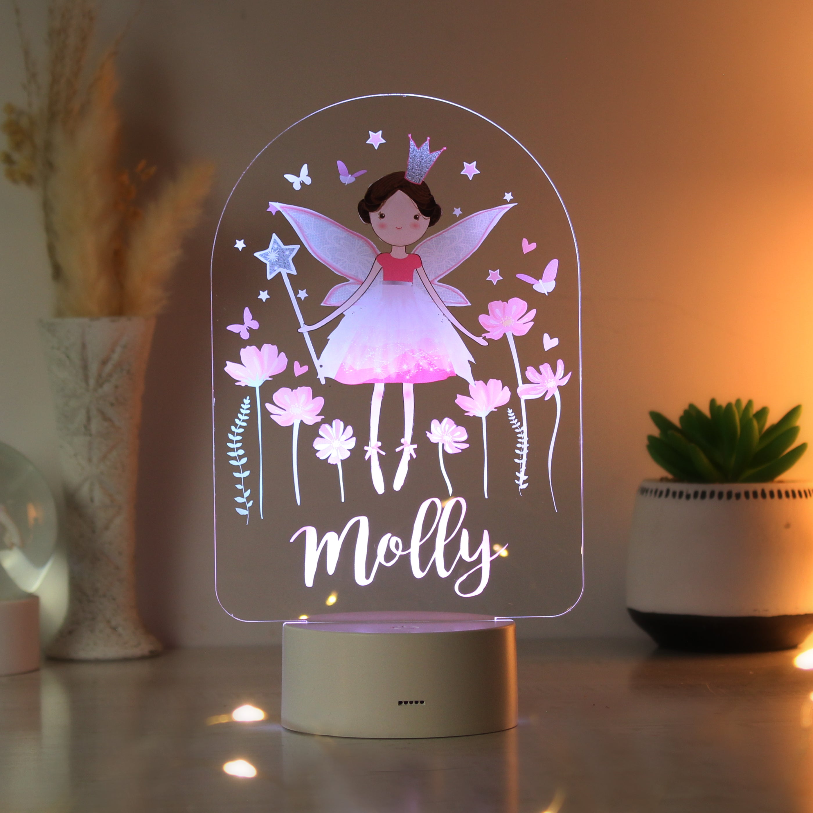 Personalised Fairy LED Colour Changing Night Light