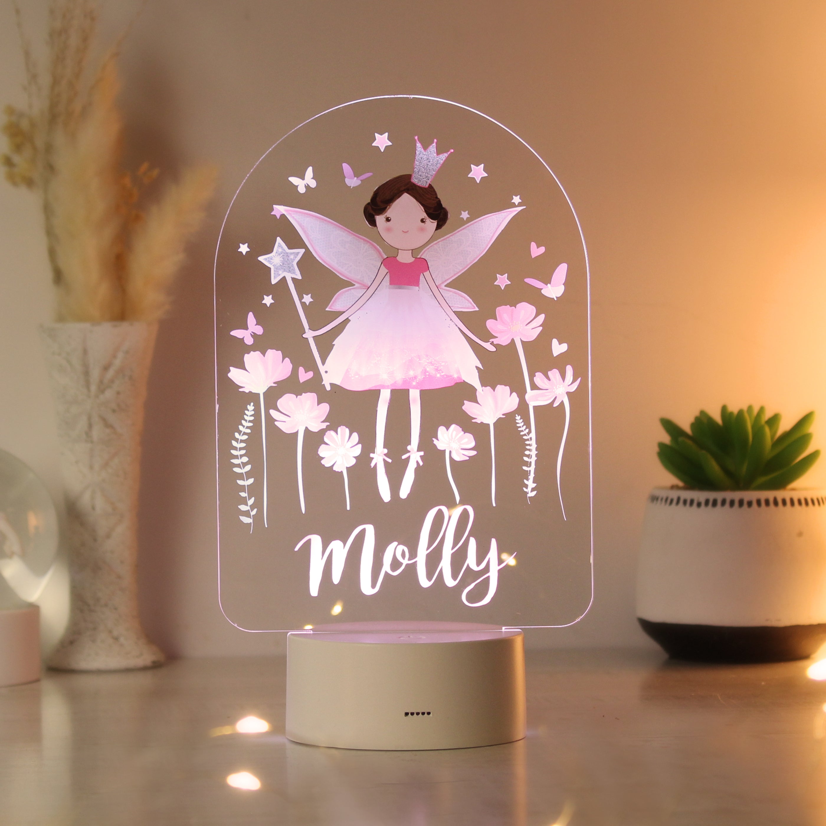 Personalised Fairy LED Colour Changing Night Light