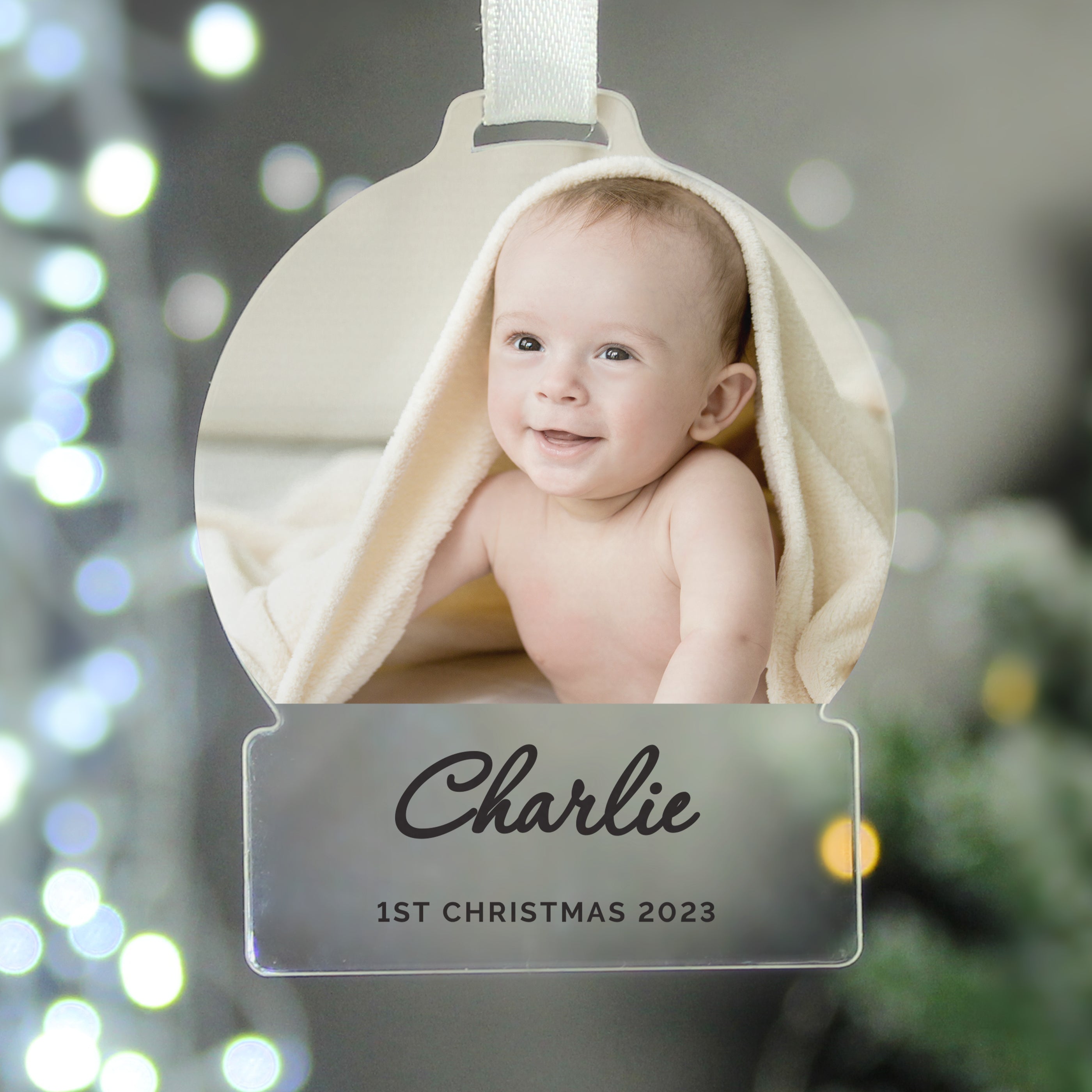 Personalised Photo Upload Acrylic Decoration