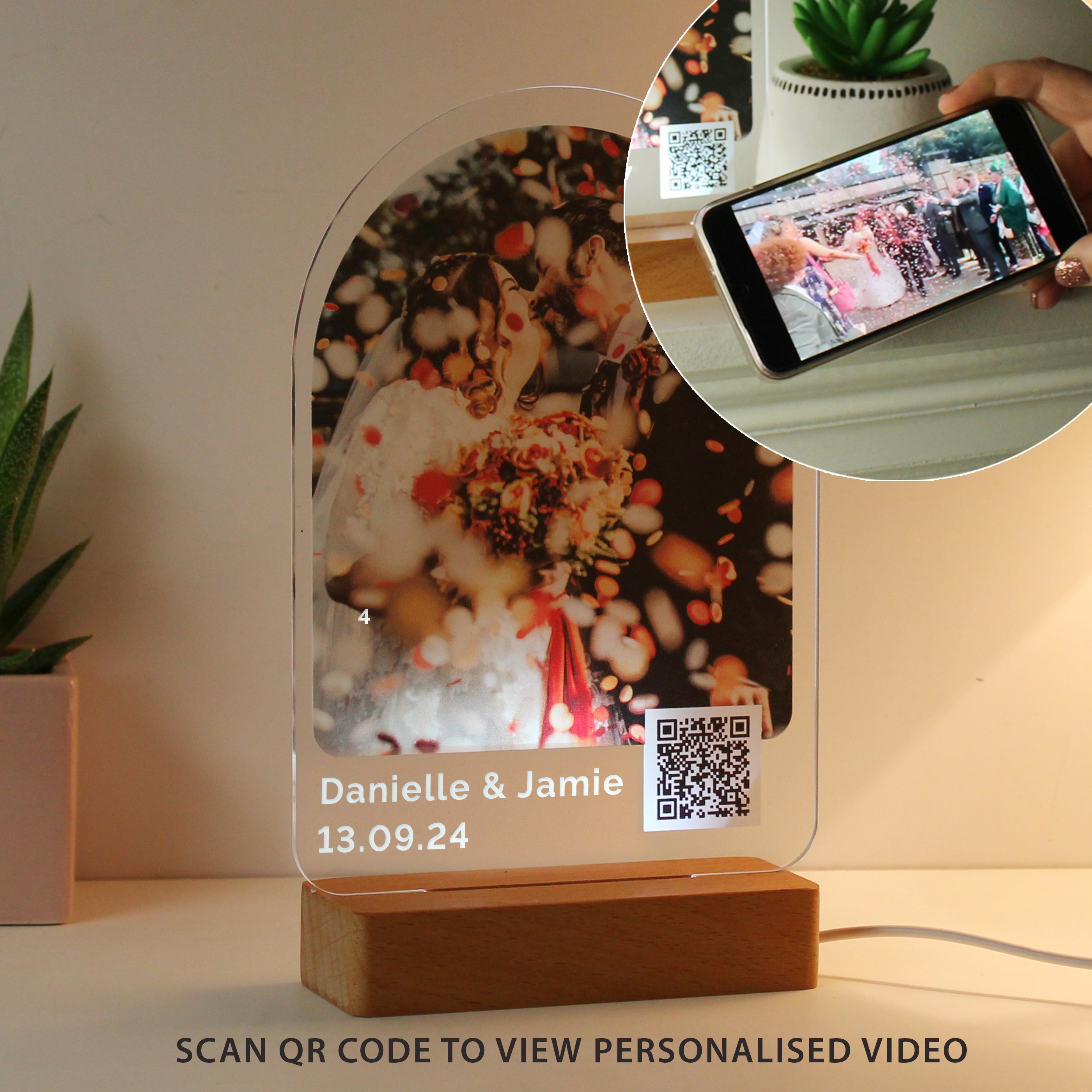 Personalised QR Photo Upload LED Light