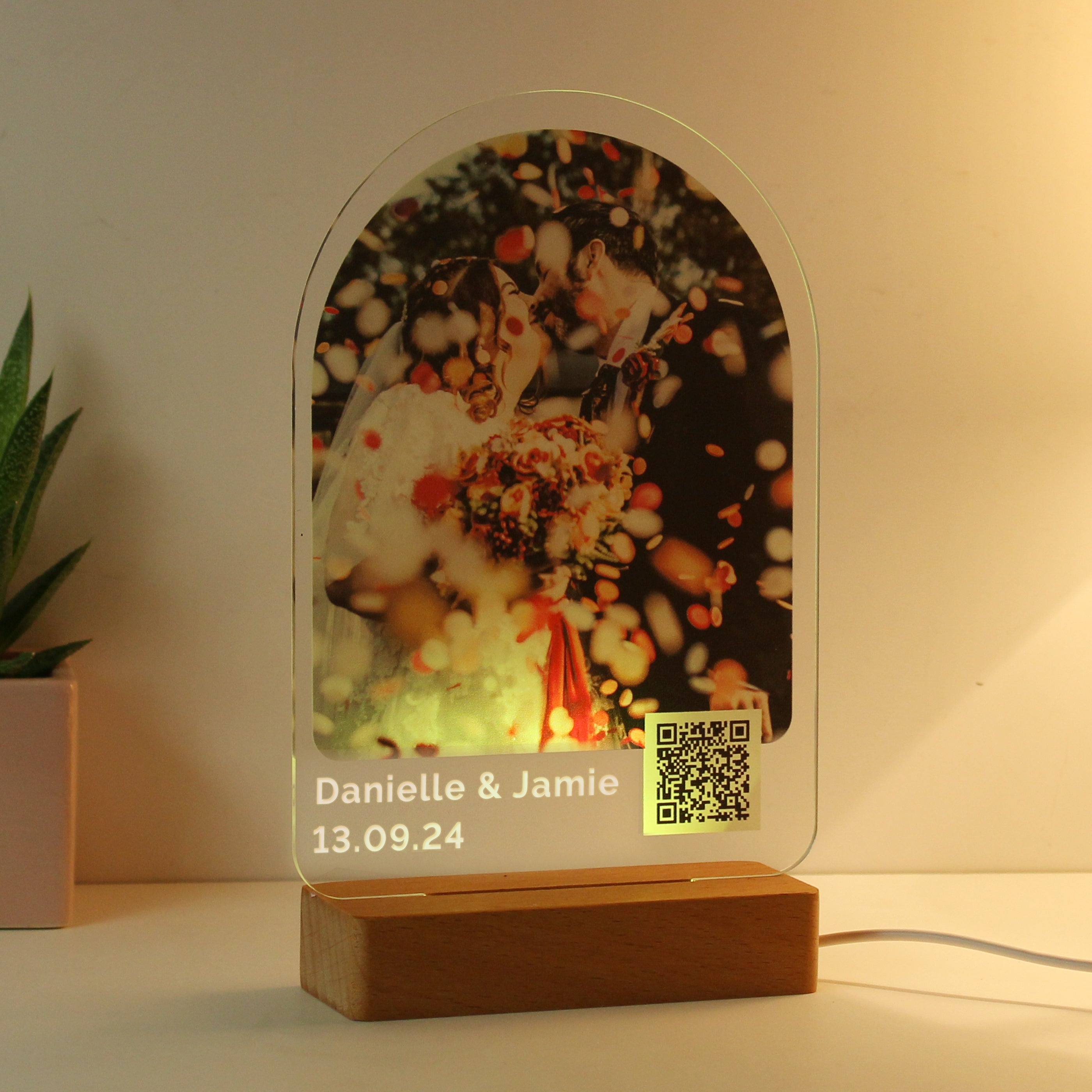 Personalised QR Photo Upload LED Light