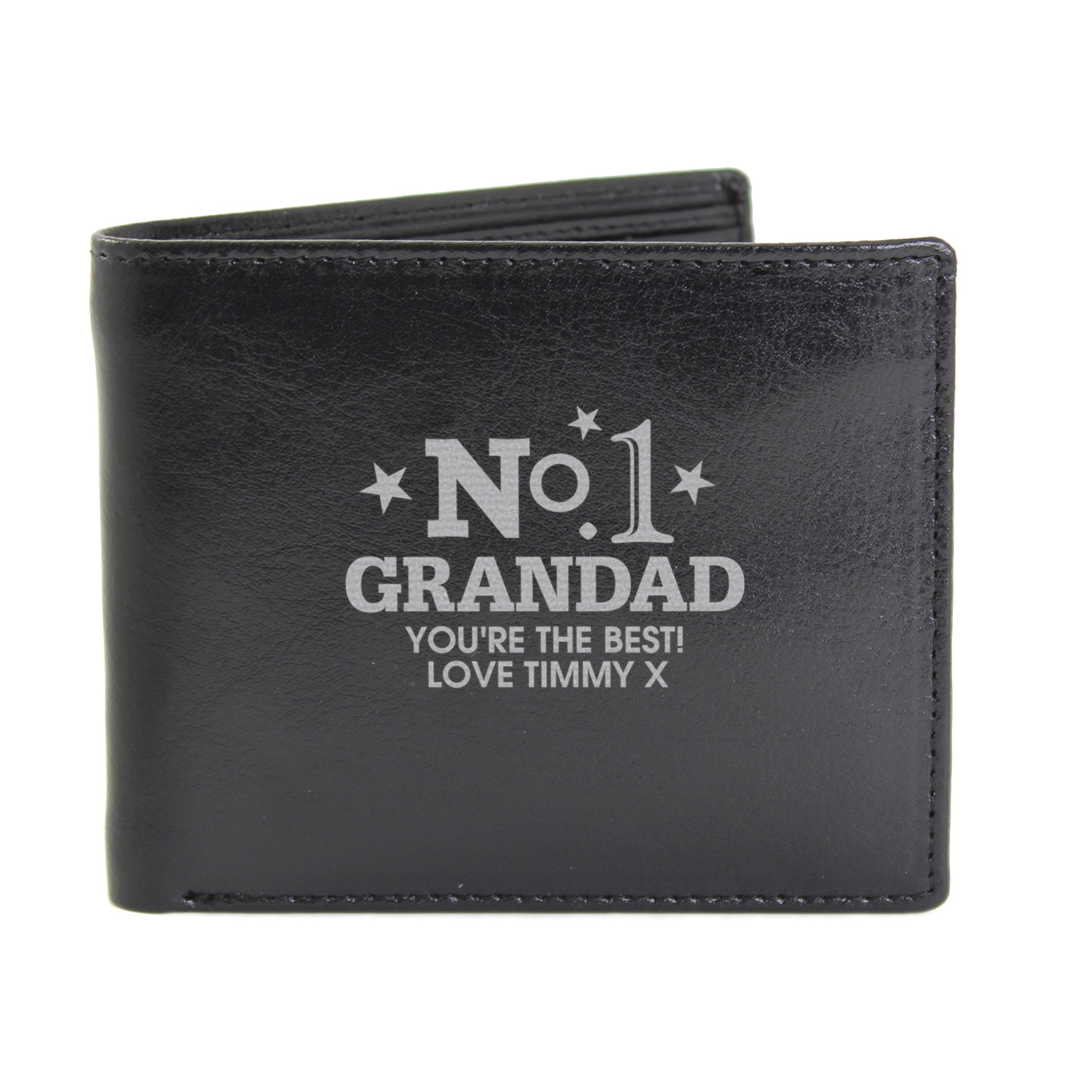 Personalised No.1 Leather Wallet