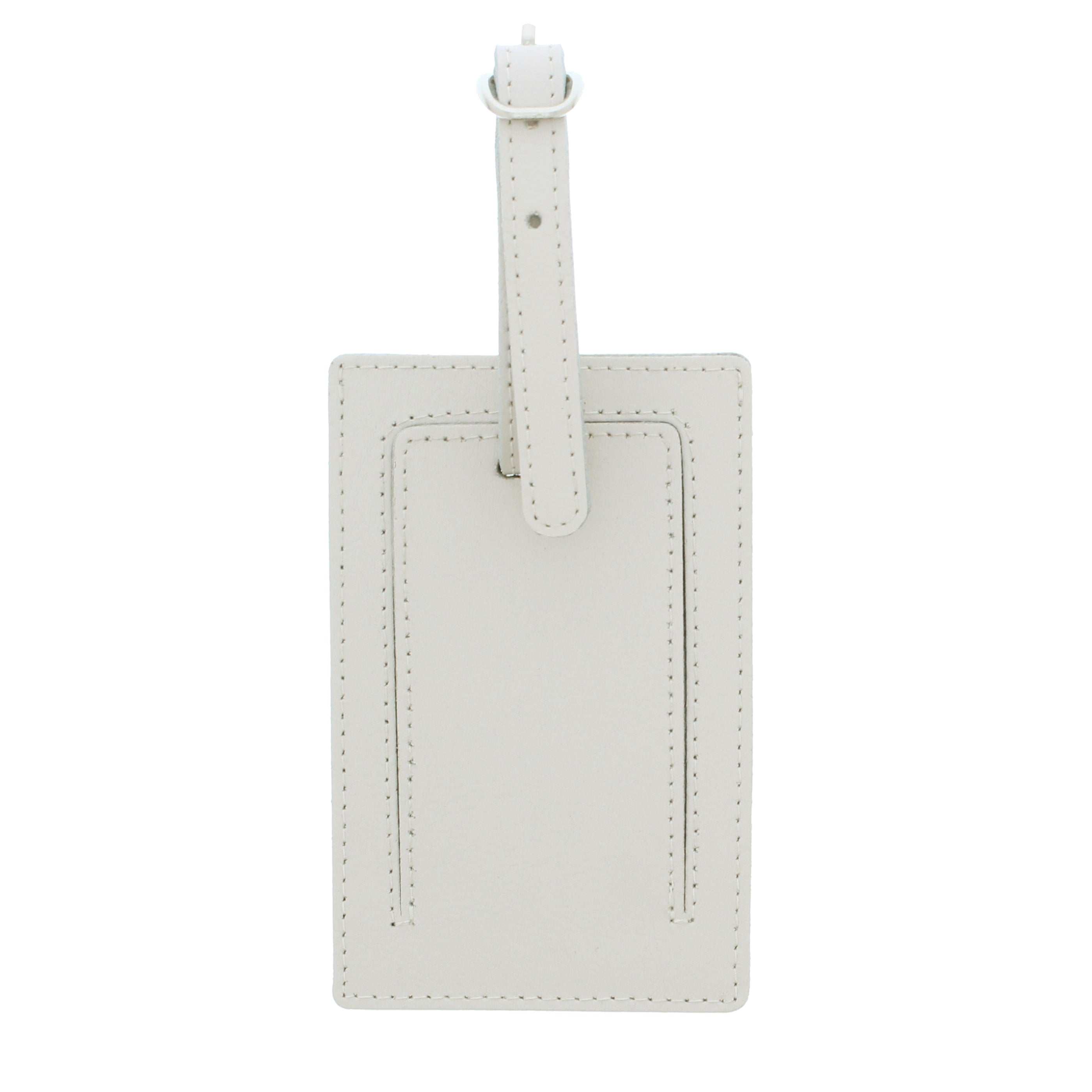 Personalised Classic Initials Cream Luggage Tag