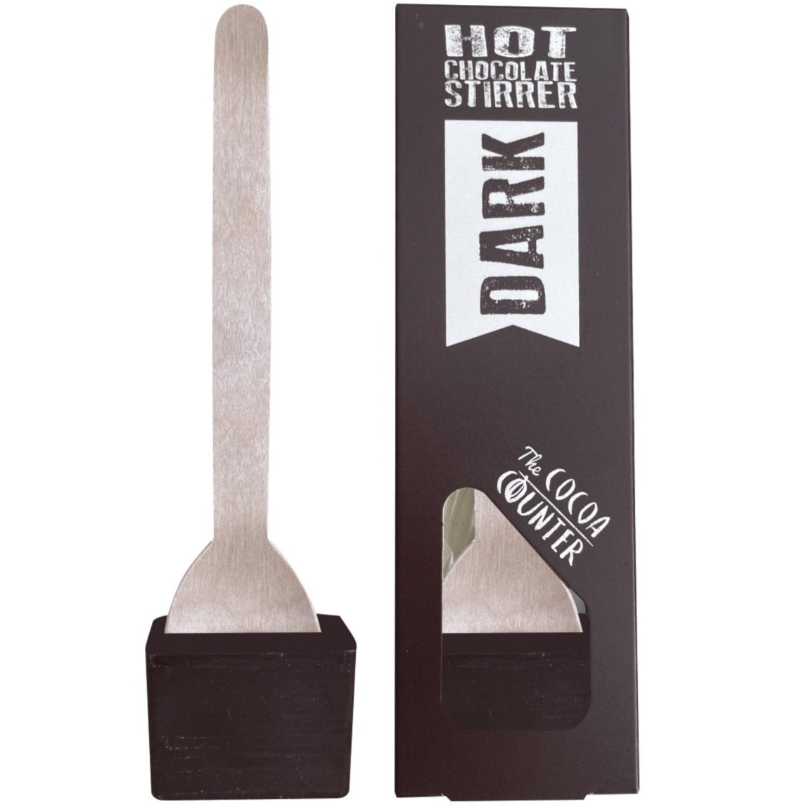 Dark Hot Chocolate Stirrer - Cocoa Counter