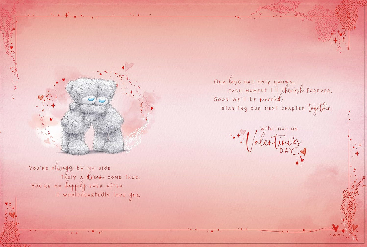 Amazing Fiancée Me to You Bear Valentine's Day Boxed Card - Bears Hugging