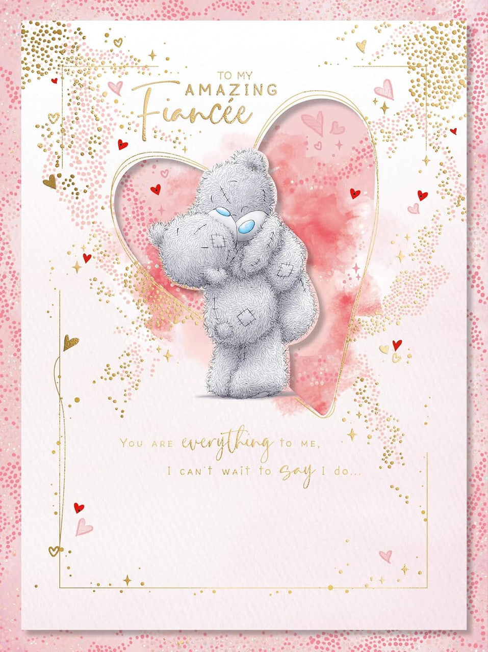 Amazing Fiancée Me to You Bear Valentine's Day Boxed Card - Bears Hugging