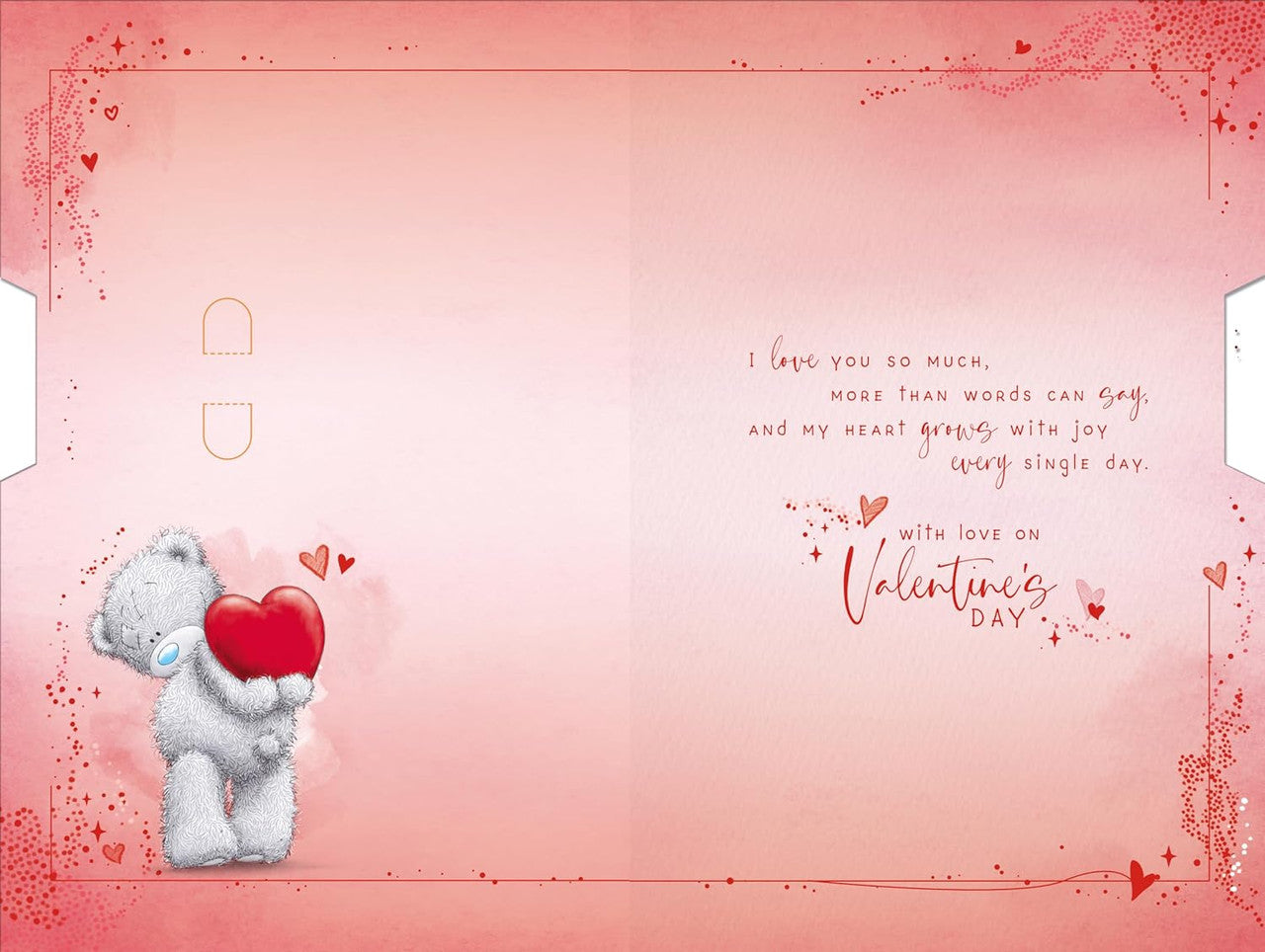 One I Love Spinning Wheel Me to You Bear Valentine's Day Card