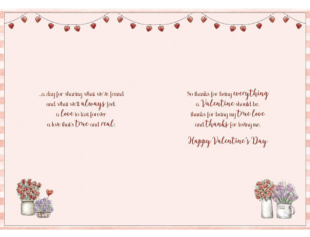 Wife Valentine's Day Card - Flower Stall