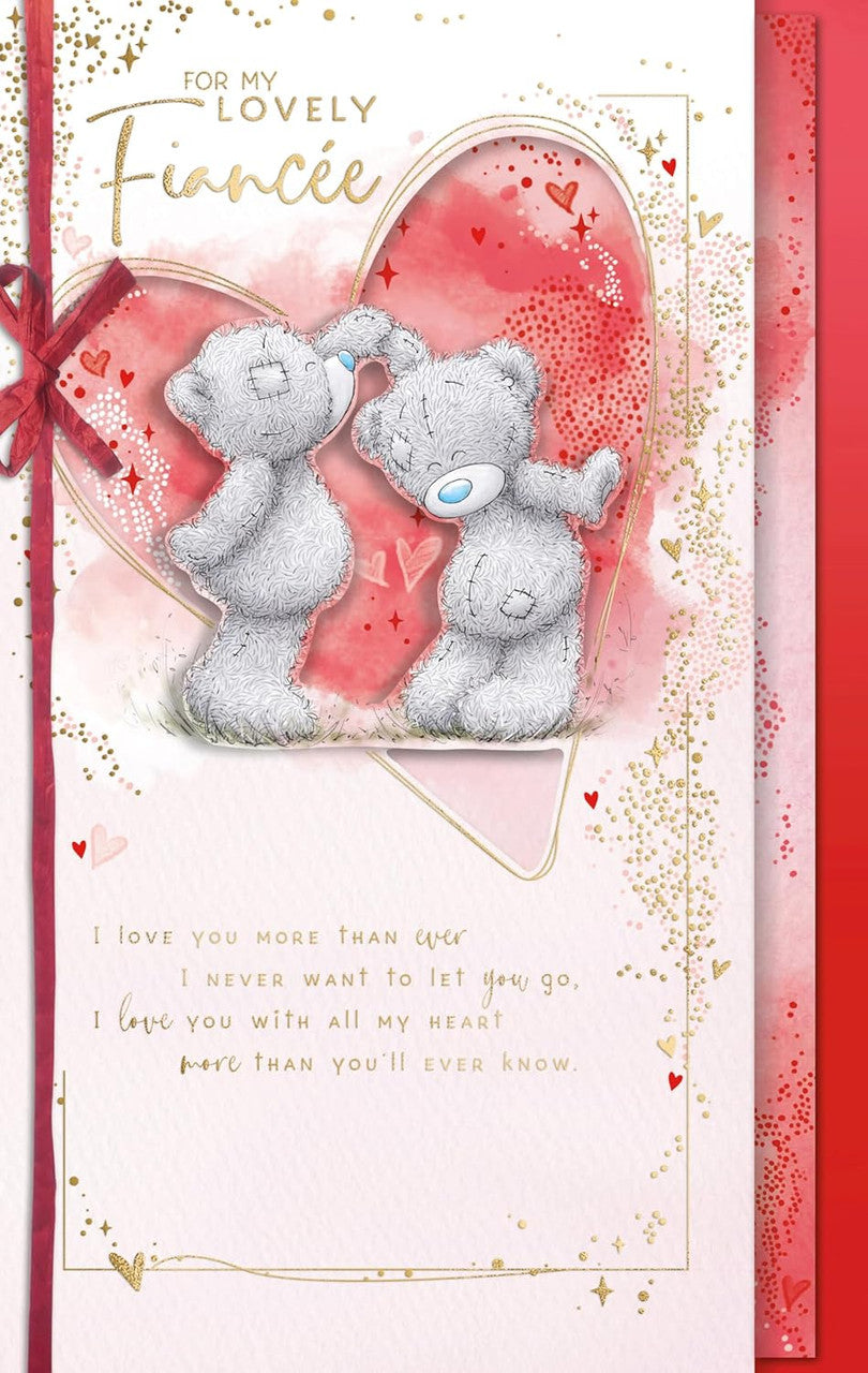 Lovely Fiancée Me to You Bear Valentine's Day Card