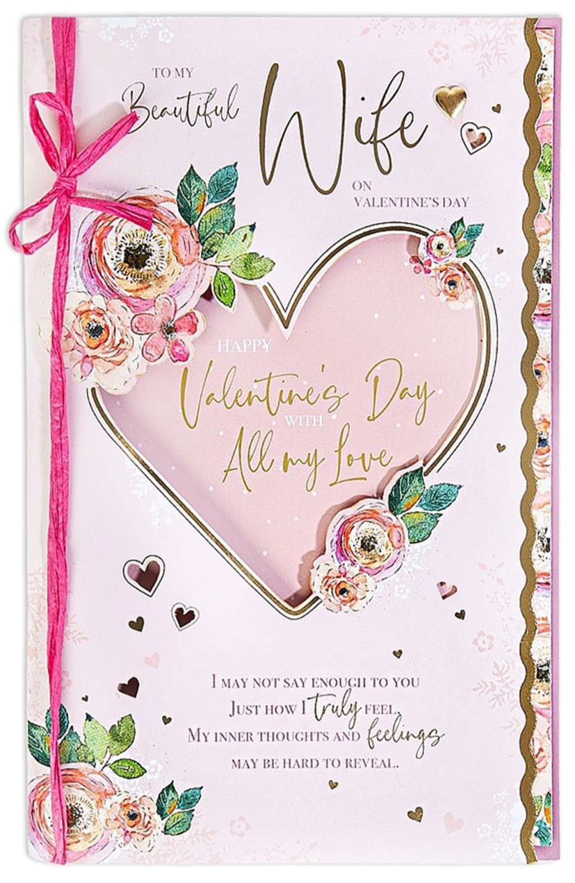 Wife Valentine's Day Card - Flowers