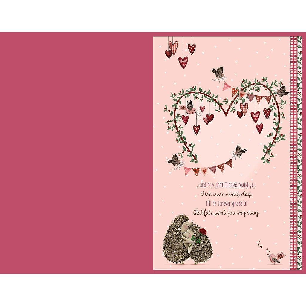 Girlfriend Valentines Day Card Hedgehogs With Roses