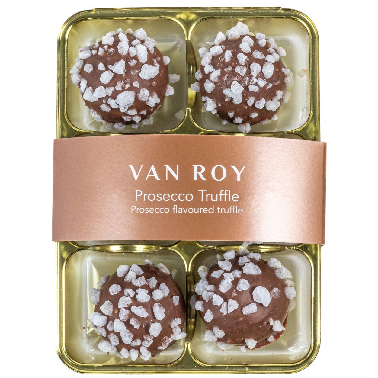 Van Roy 6 pack of Prosecco Truffles in Cello