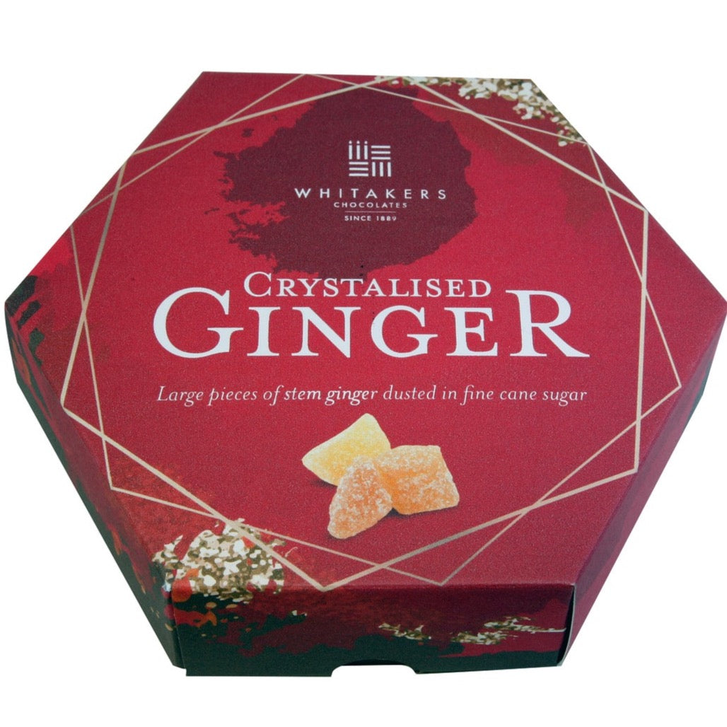 Whitakers Crystalised Ginger in Hexagon Box