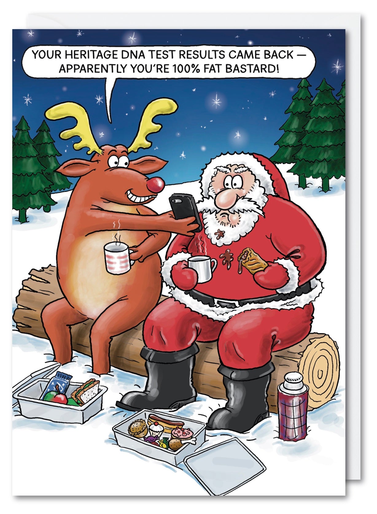 Humorous Christmas Card - DNA Test Reveals