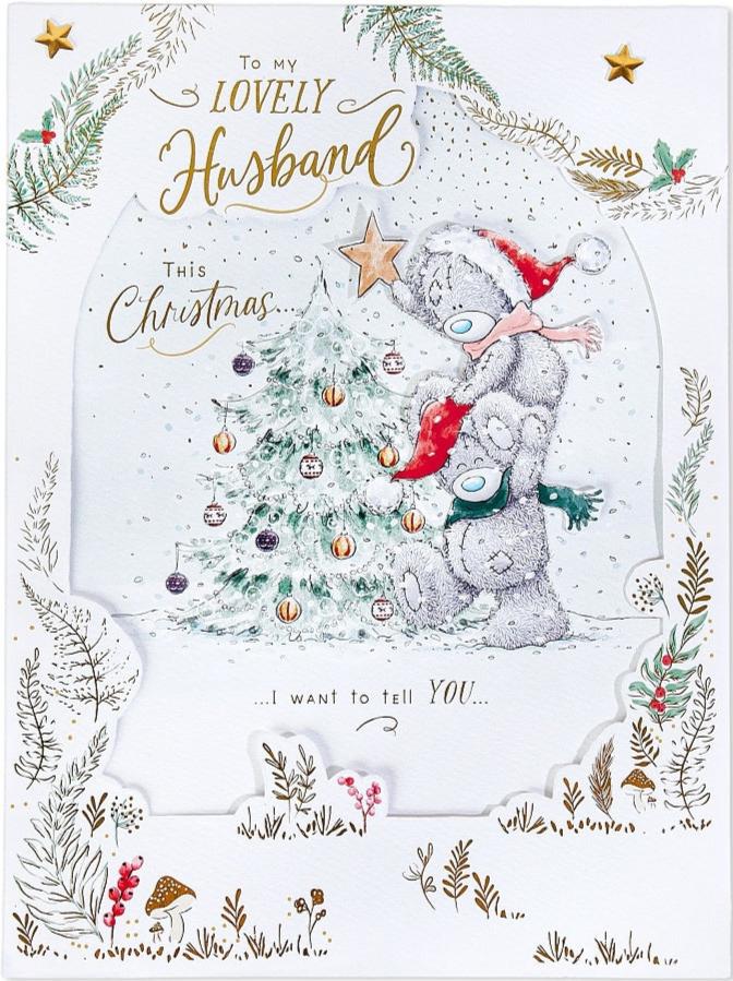 Lovely Husband Me to You Bear Boxed Christmas Card