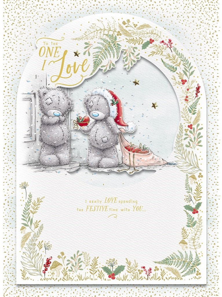 One I Love Me to You Bear Giant Luxury Boxed Christmas Card