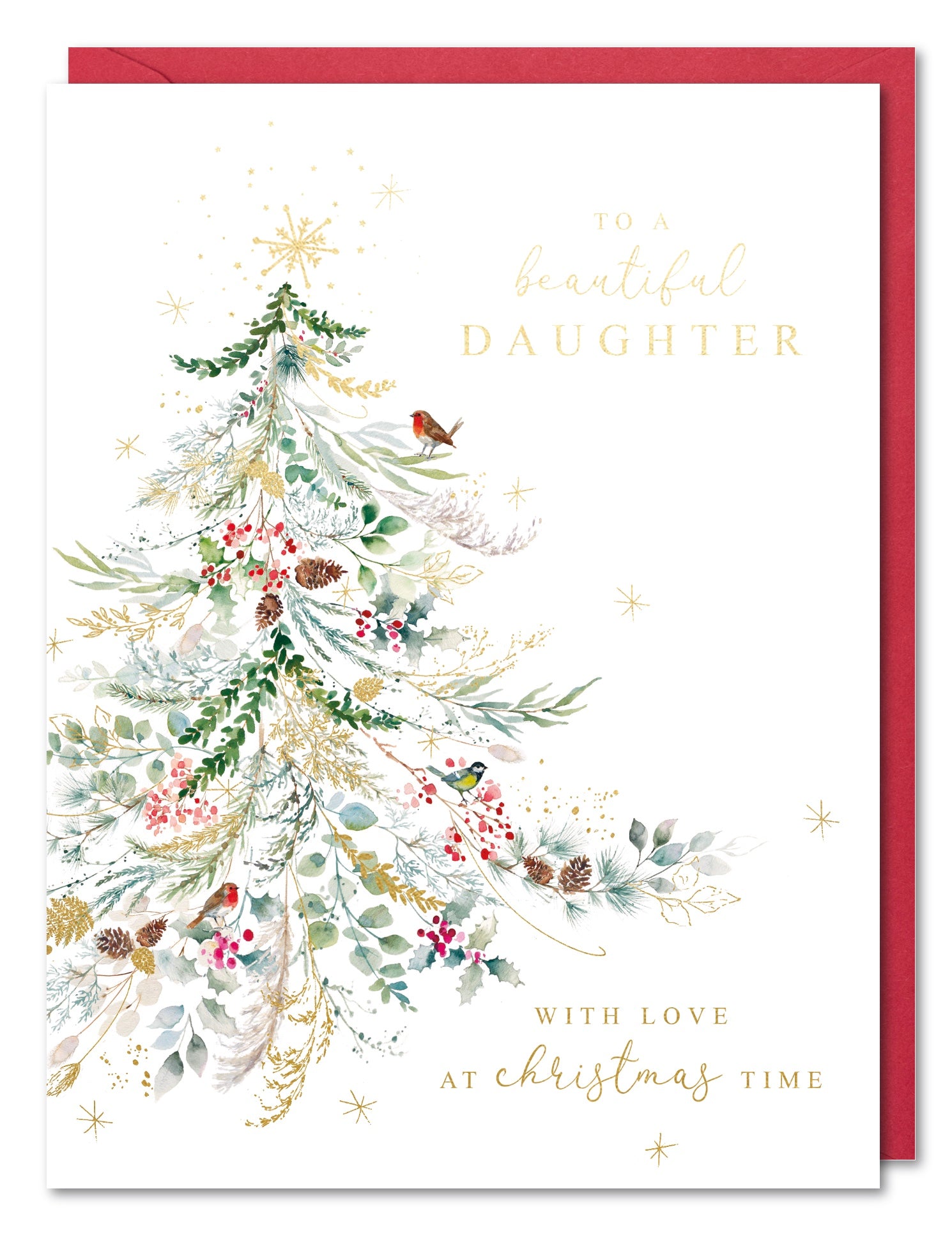 Daughter Christmas Card - Elegant Christmas Tree