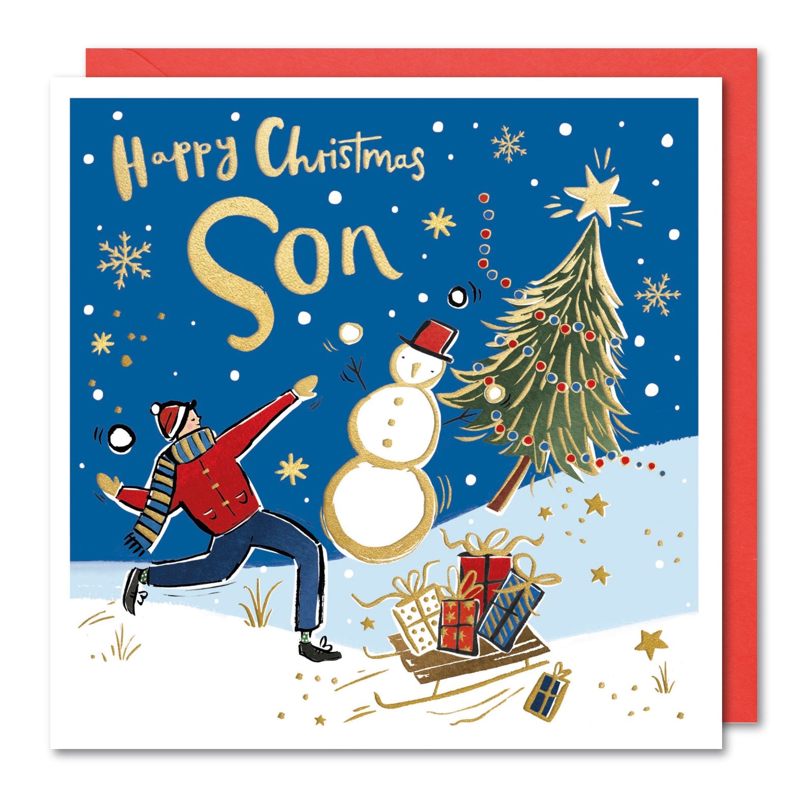 Son Christmas Card - Snow Day Activites