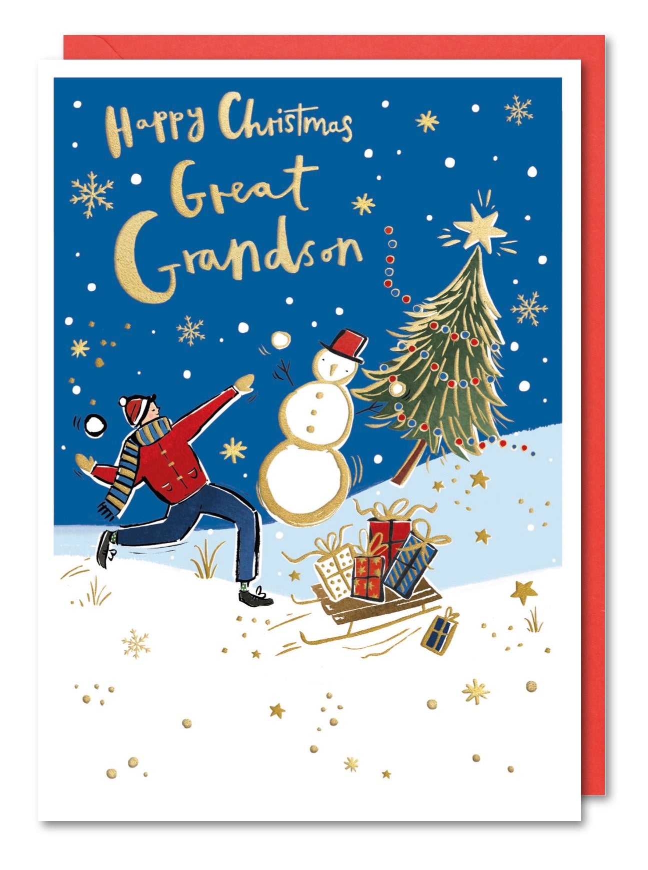 Great Grandson Christmas Card - Fun Christmas Day Activities