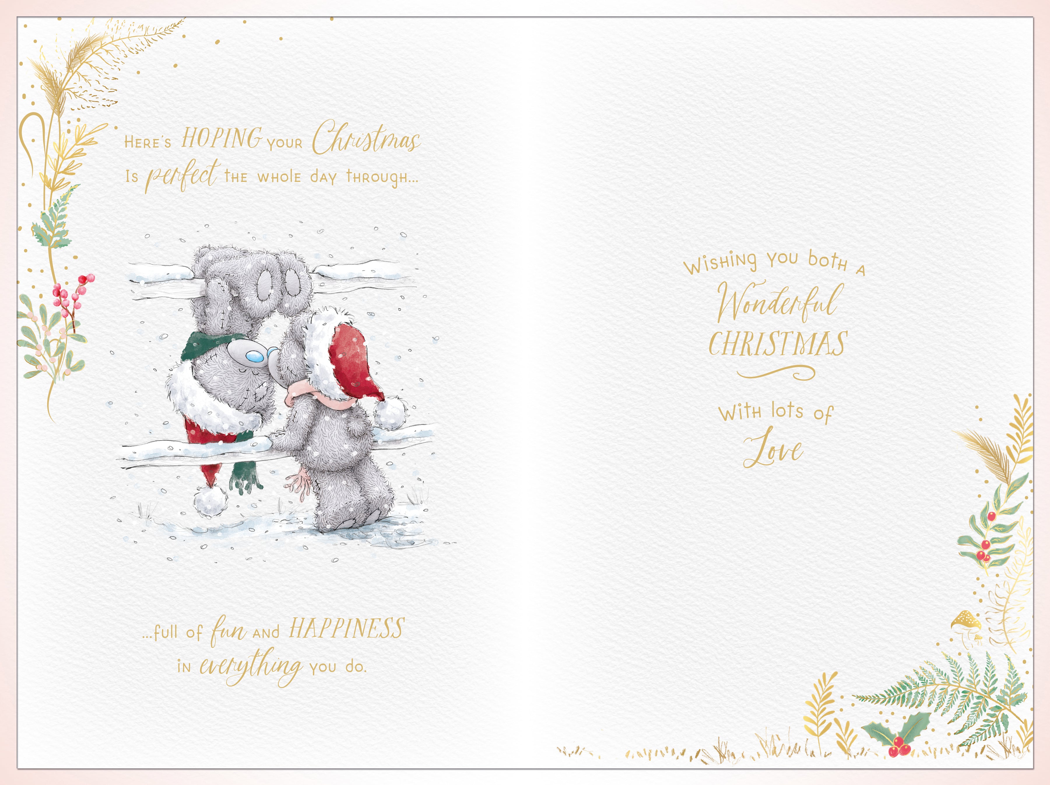 Daughter And Son In Law Christmas Card - Bear Posting Letter