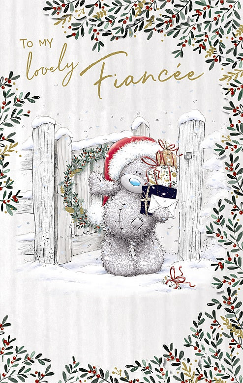 Lovely Fiancée Handmade Me to You Bear Christmas Card