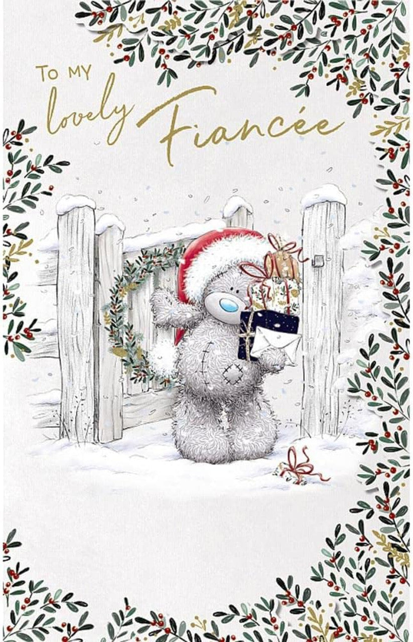 Lovely Fiancée Handmade Me to You Bear Christmas Card