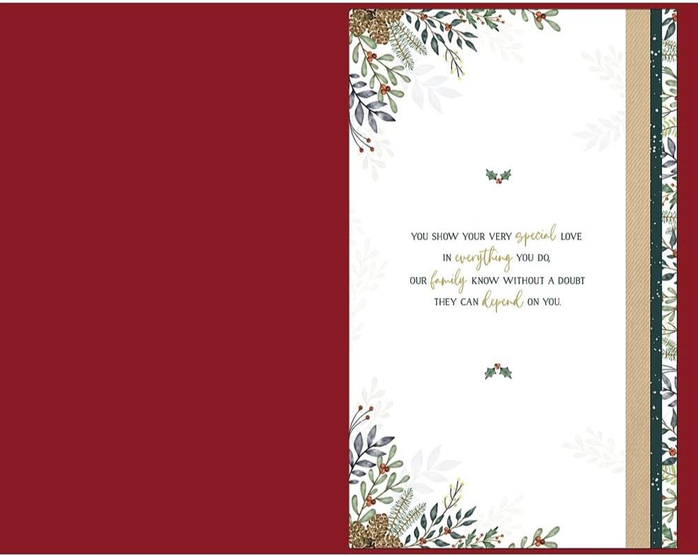 Mum Christmas Card - Xmas Florals And Berries