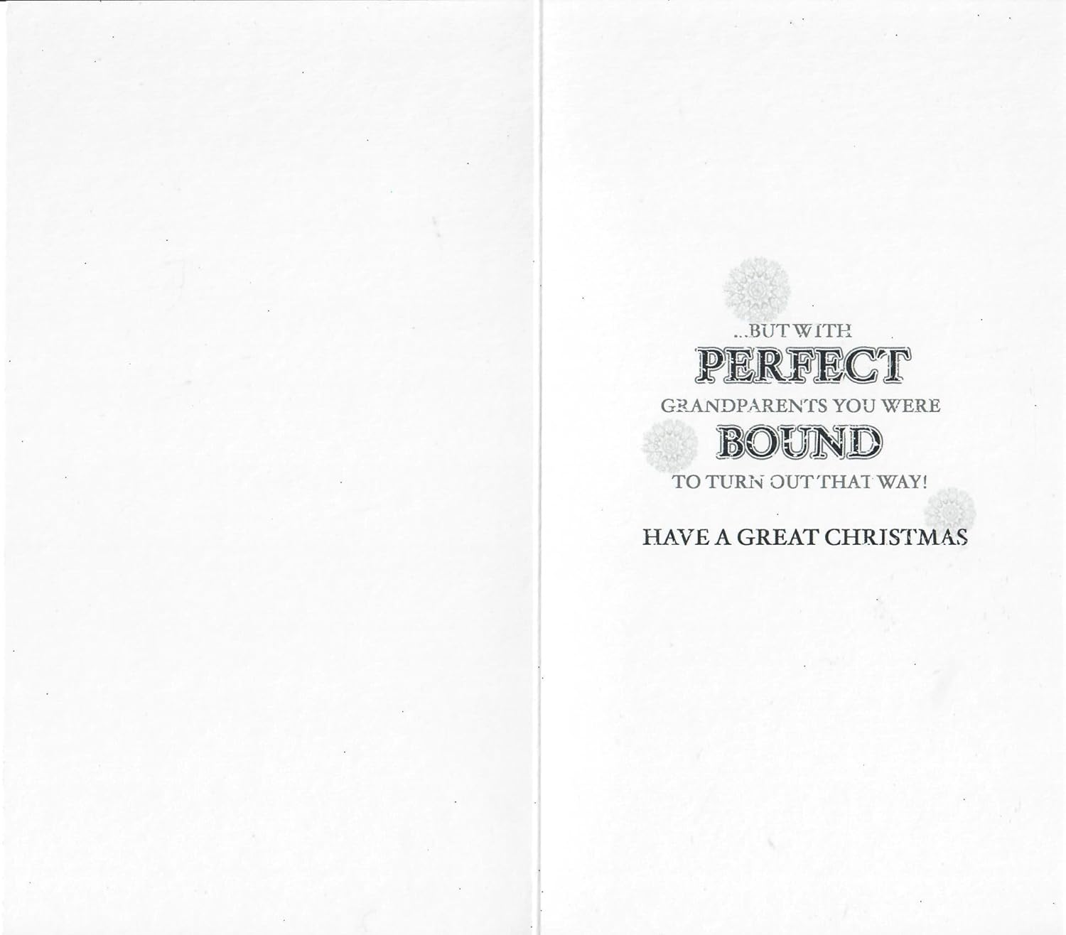 Funny Grandson Christmas Card "MERRY CHRISTMAS TO A PERFECT GRANDSON"