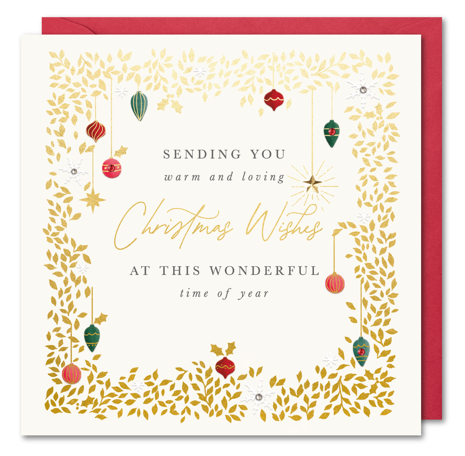 Open Christmas Card - Warm and Loving Christmas Wishes