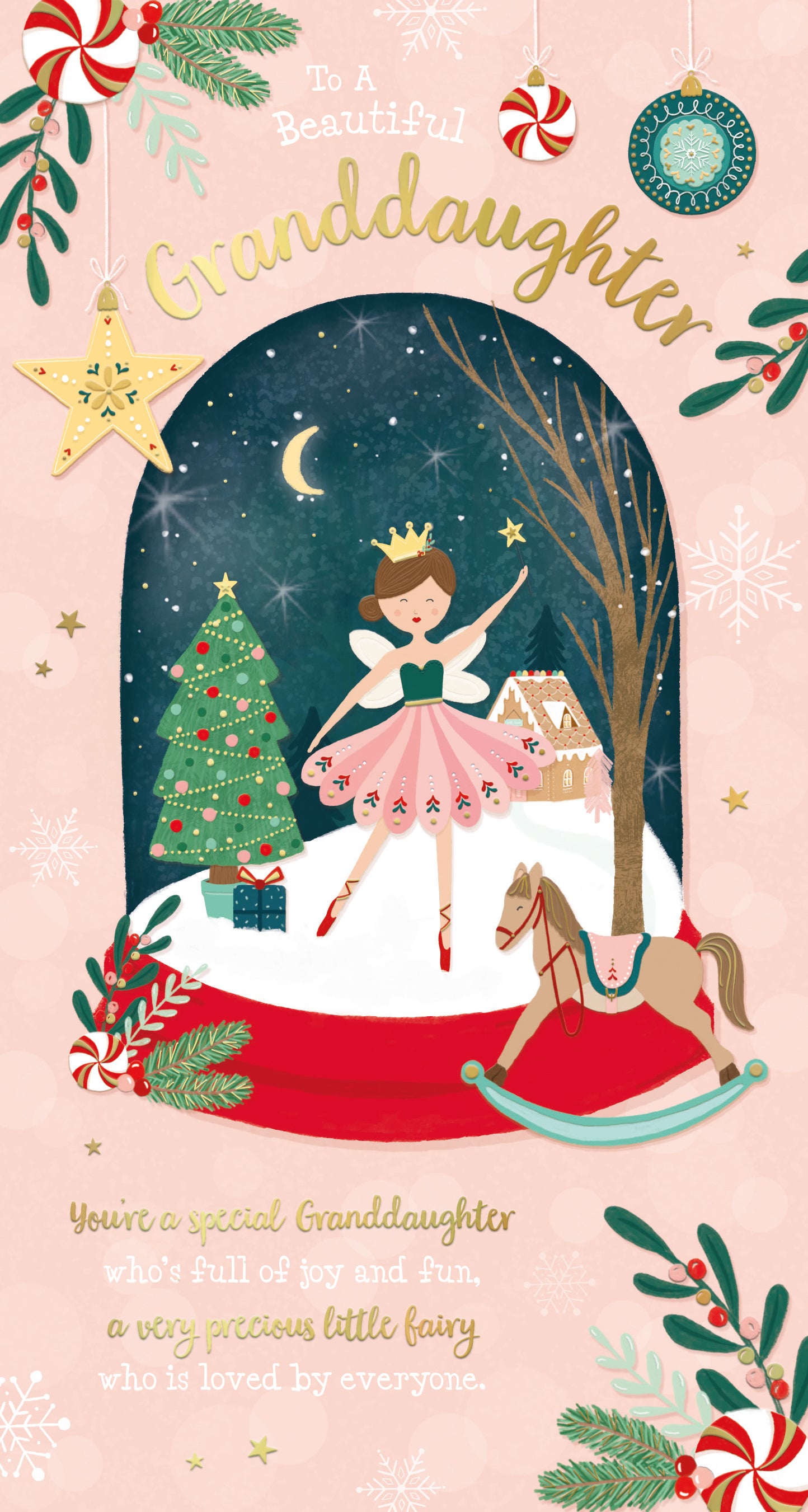 Granddaughter Christmas Card - Ballerine Dancing