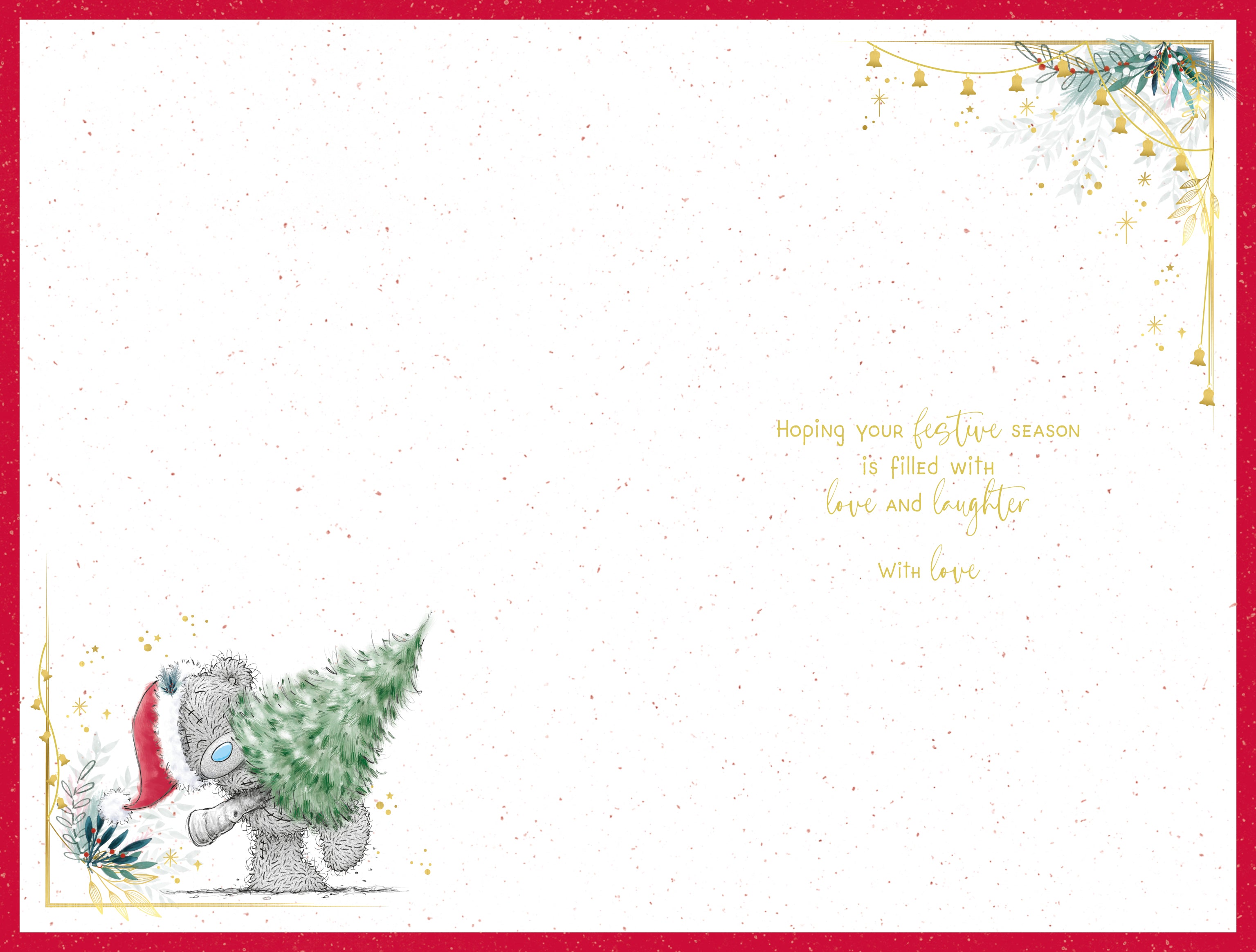 Uncle Christmas Card - Bear Carrying Christmas Tree