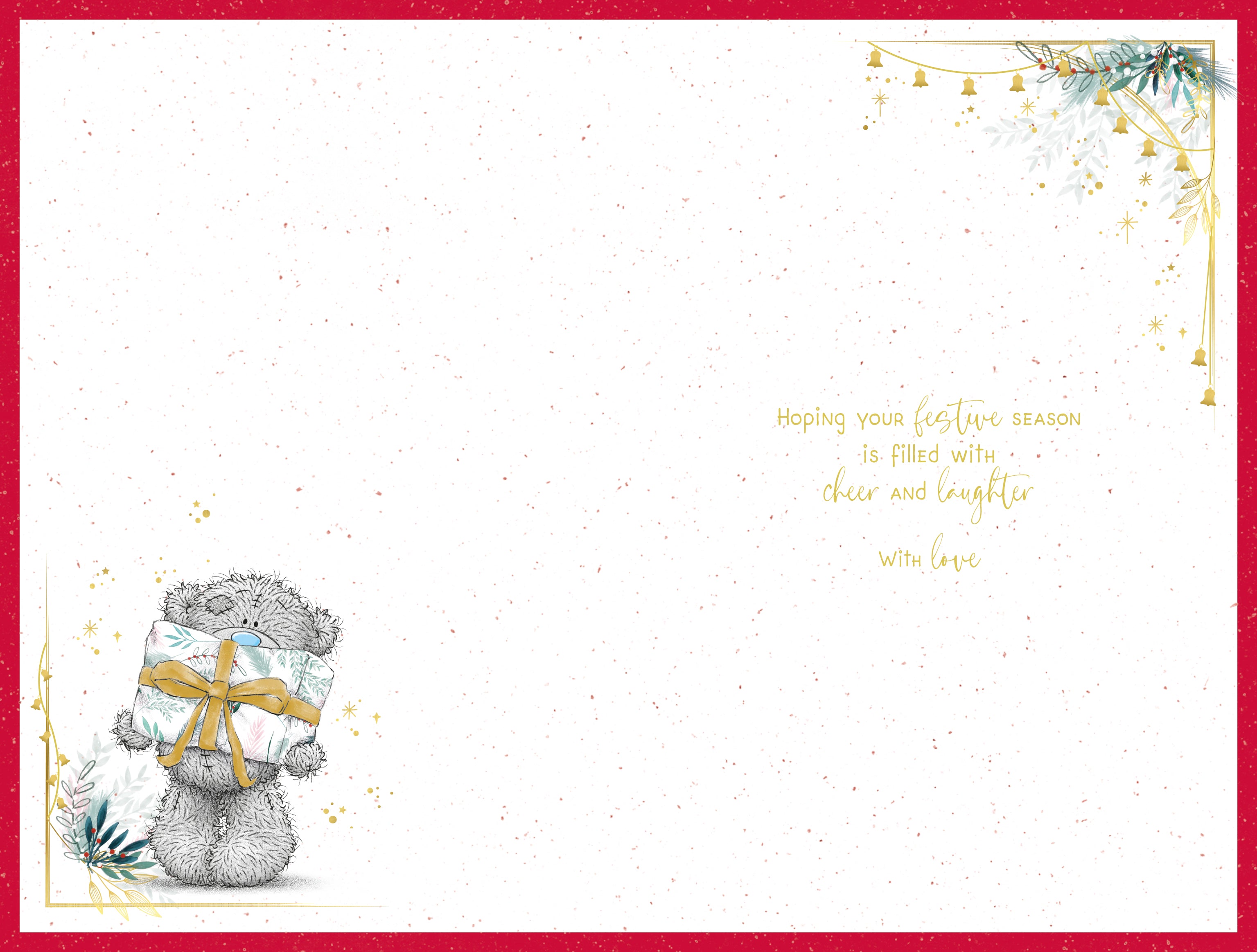 Great Granddaughter Christmas Card - Bear Looking