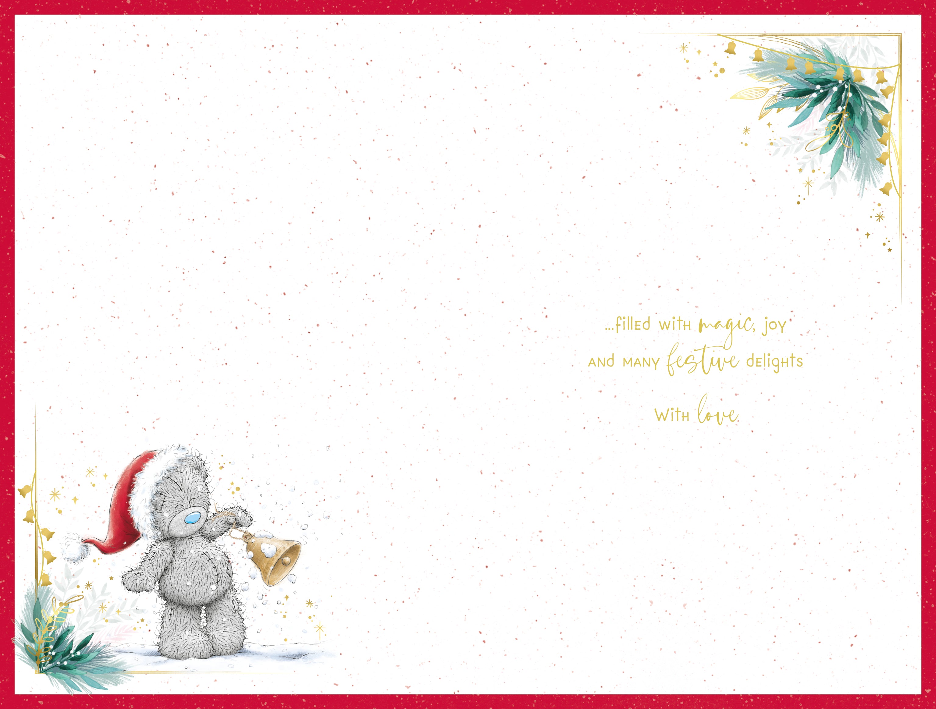 Granny Christmas Card - Bear Holding Bell