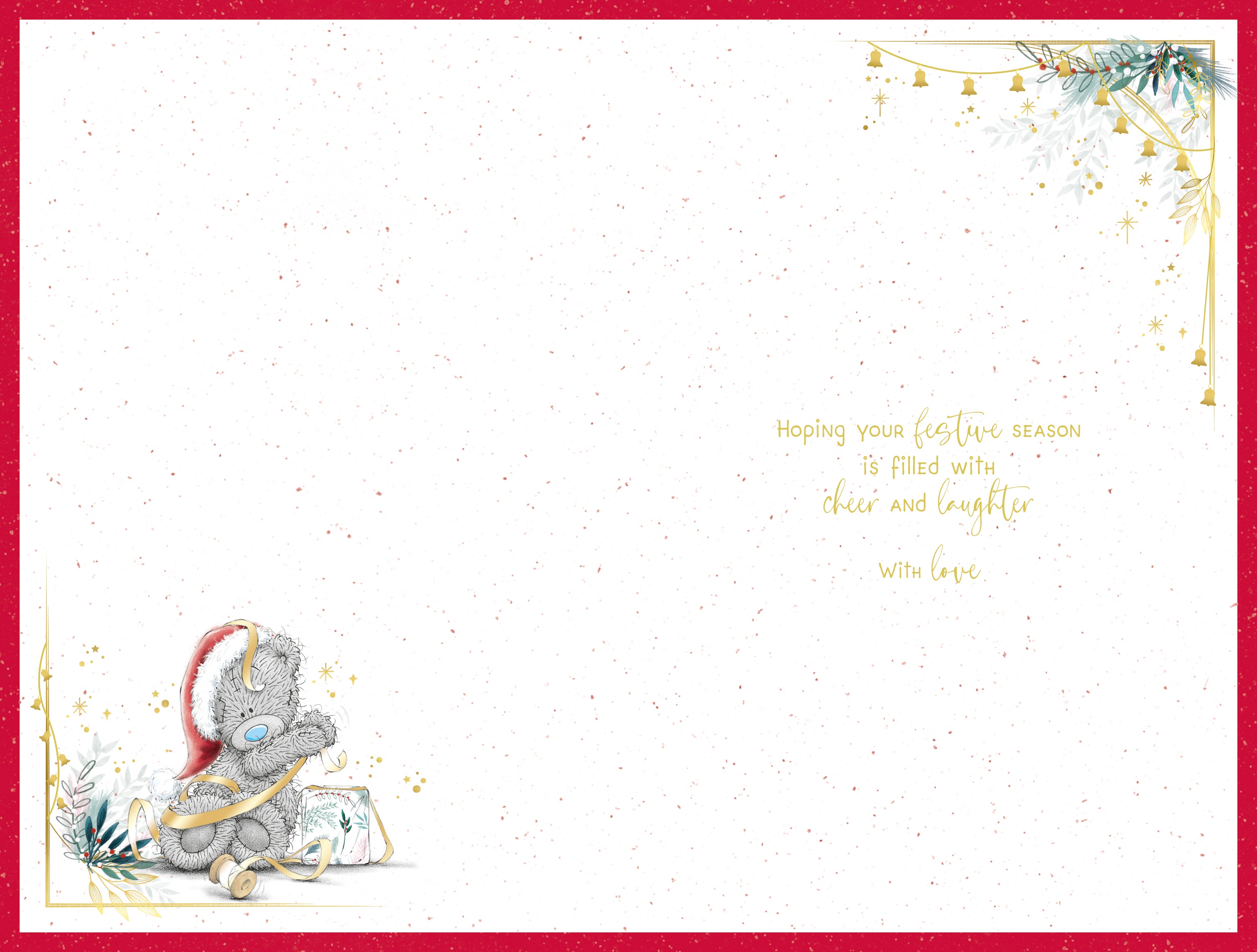 Gran Christmas Card - Bear holding Gift