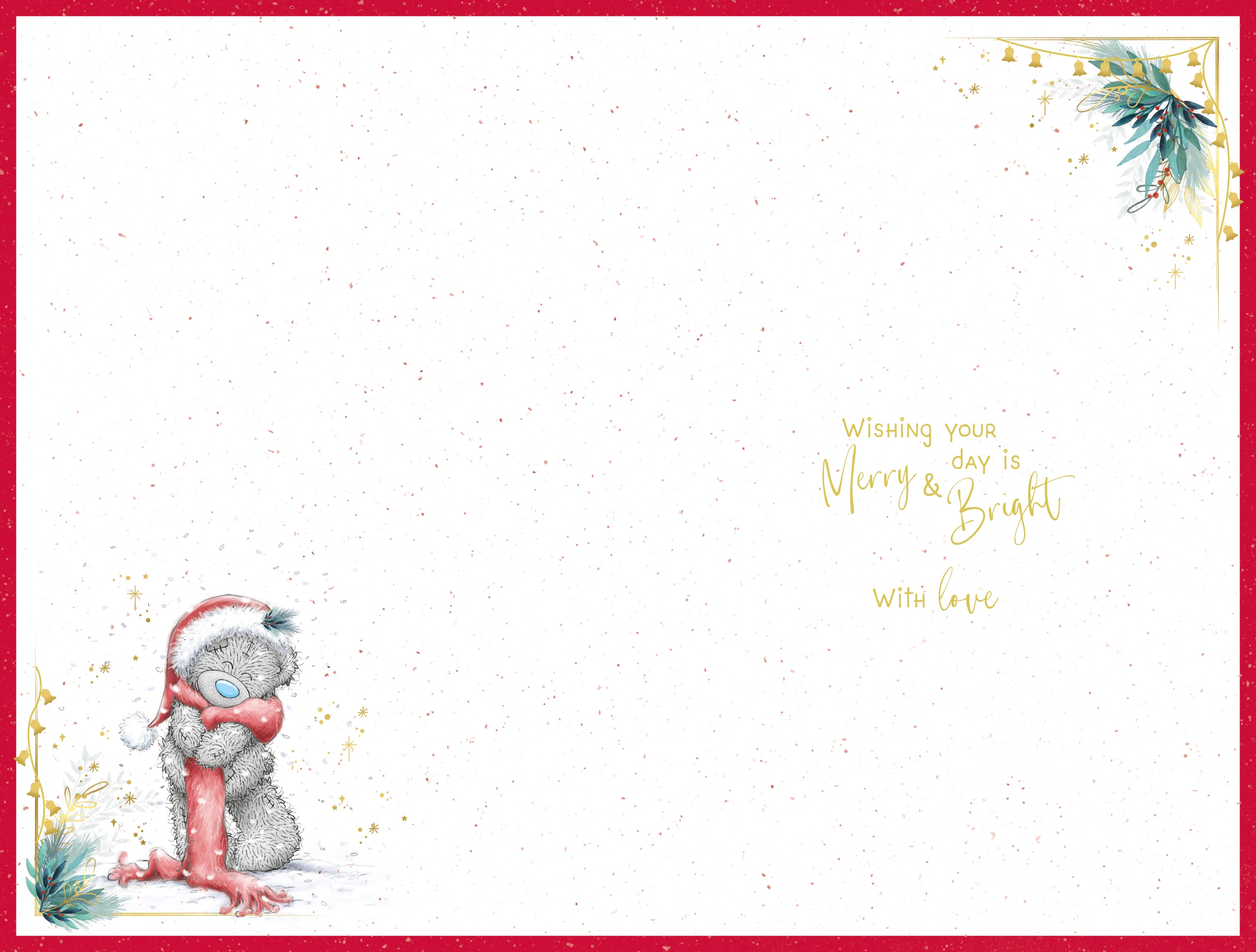 Nan Christmas Card - Bear In Hat And Scart