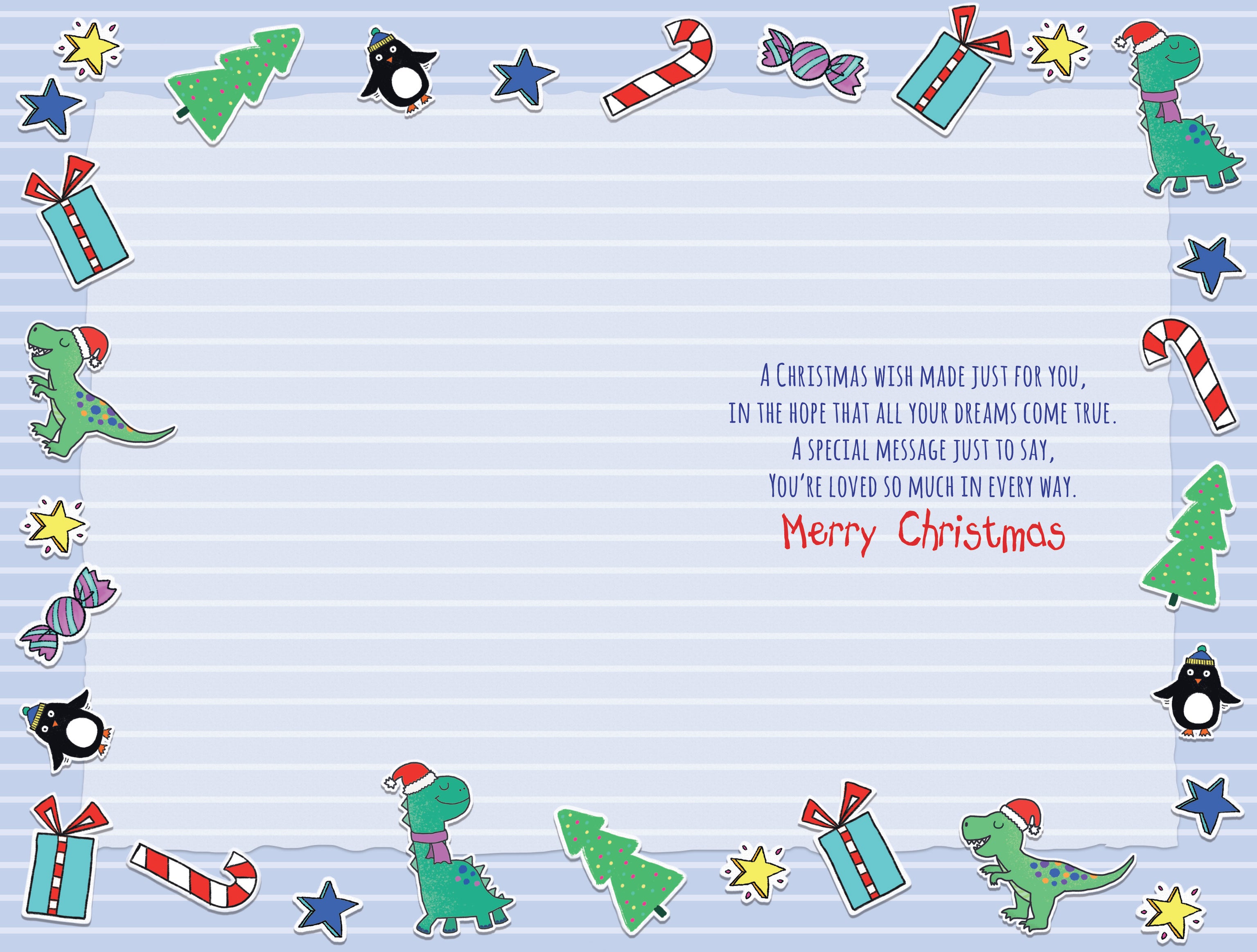 Grandson Christmas Card - Xmas Stickers