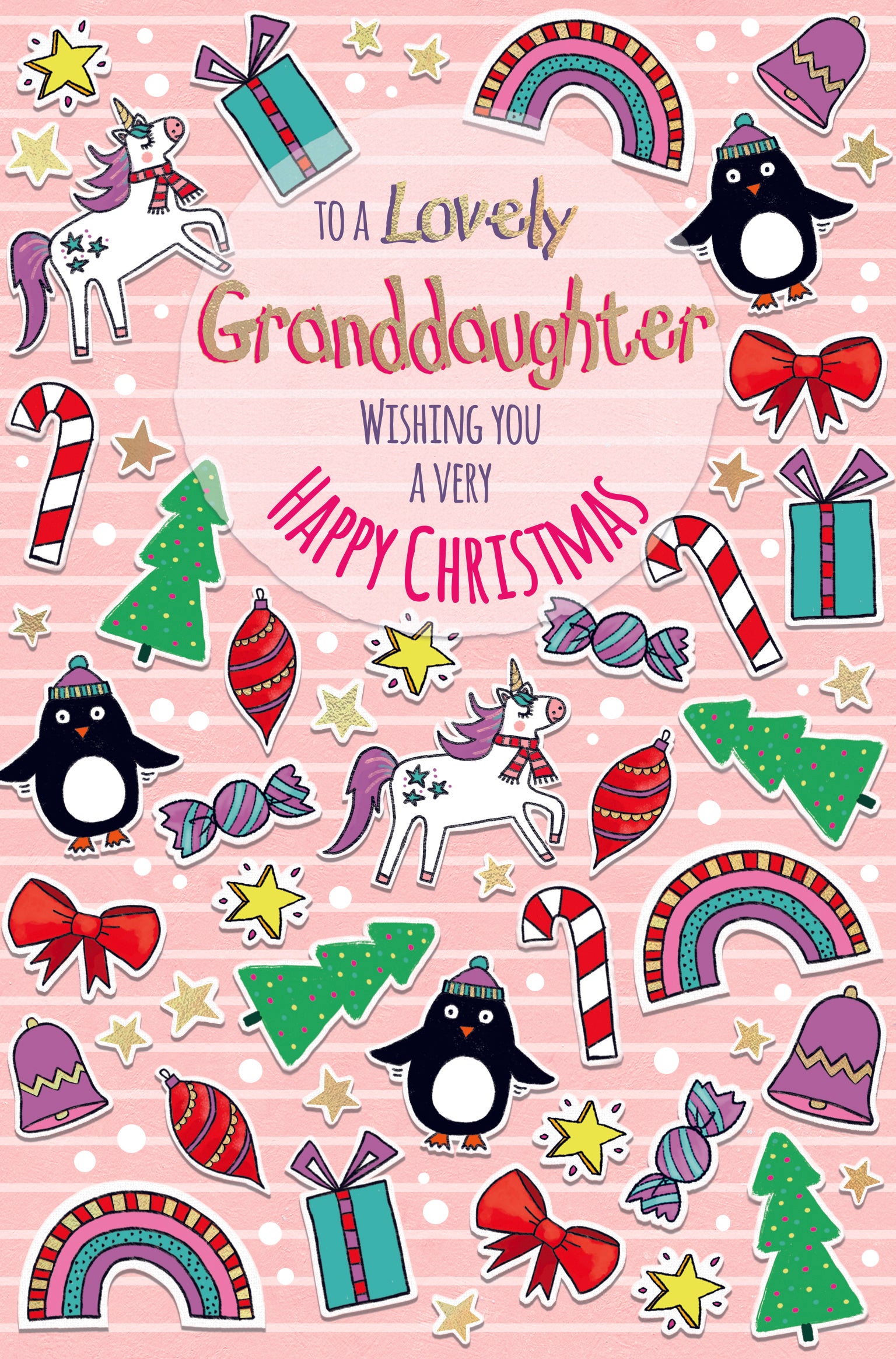 Granddaughter Christmas Card - Stickers